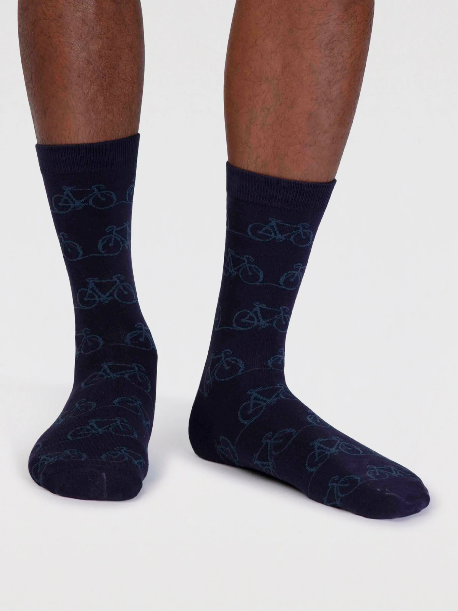 Bennie Organic Cotton Bike Socks - Indigo Blue - Flockneti