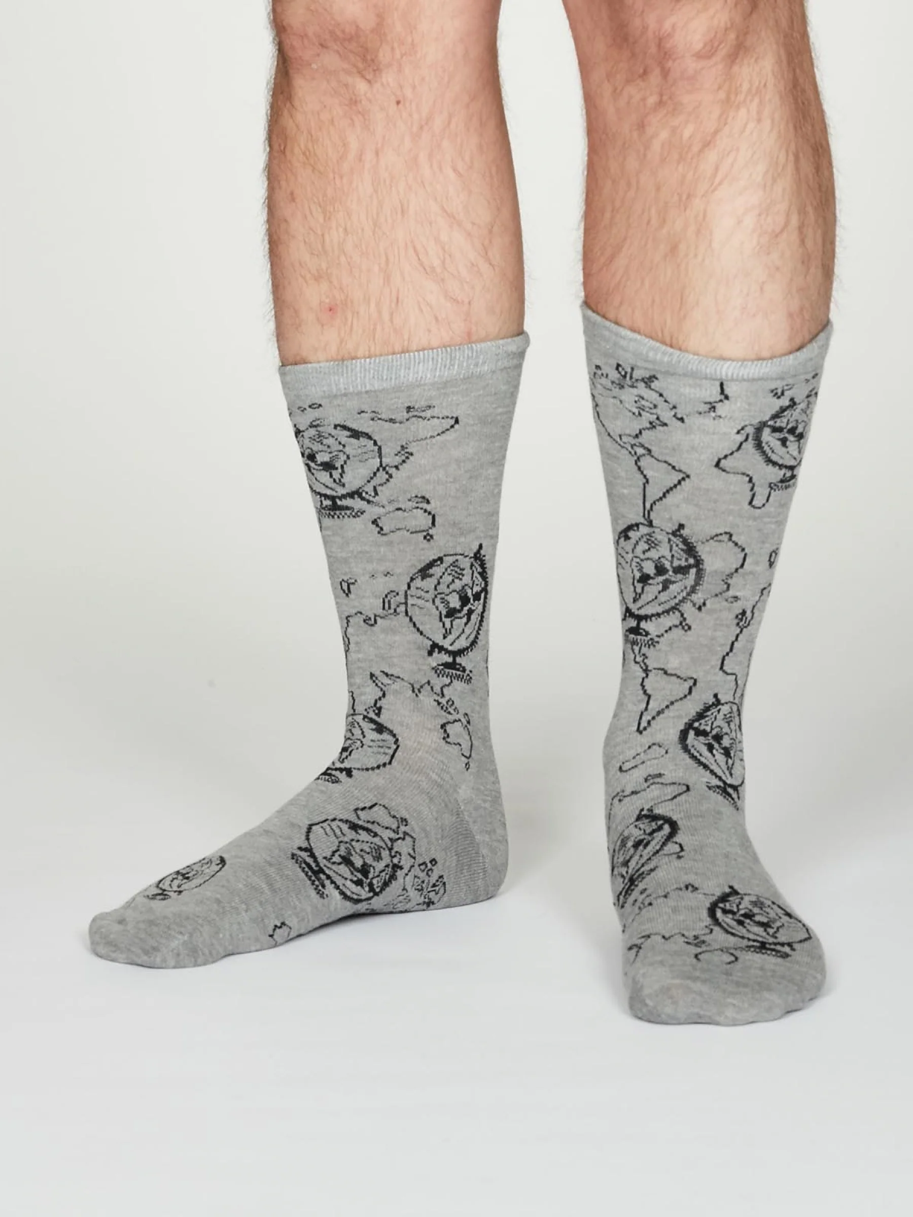 Thaddens Socks - Mid Grey Marle - Flockneti