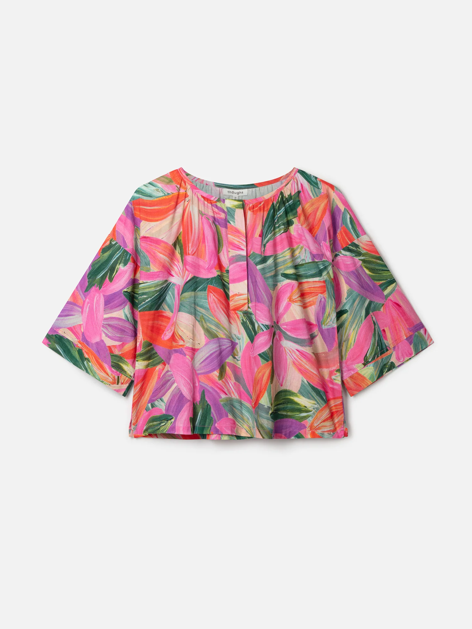 Adella Hemp Tropical Top - Multi - Flockneti