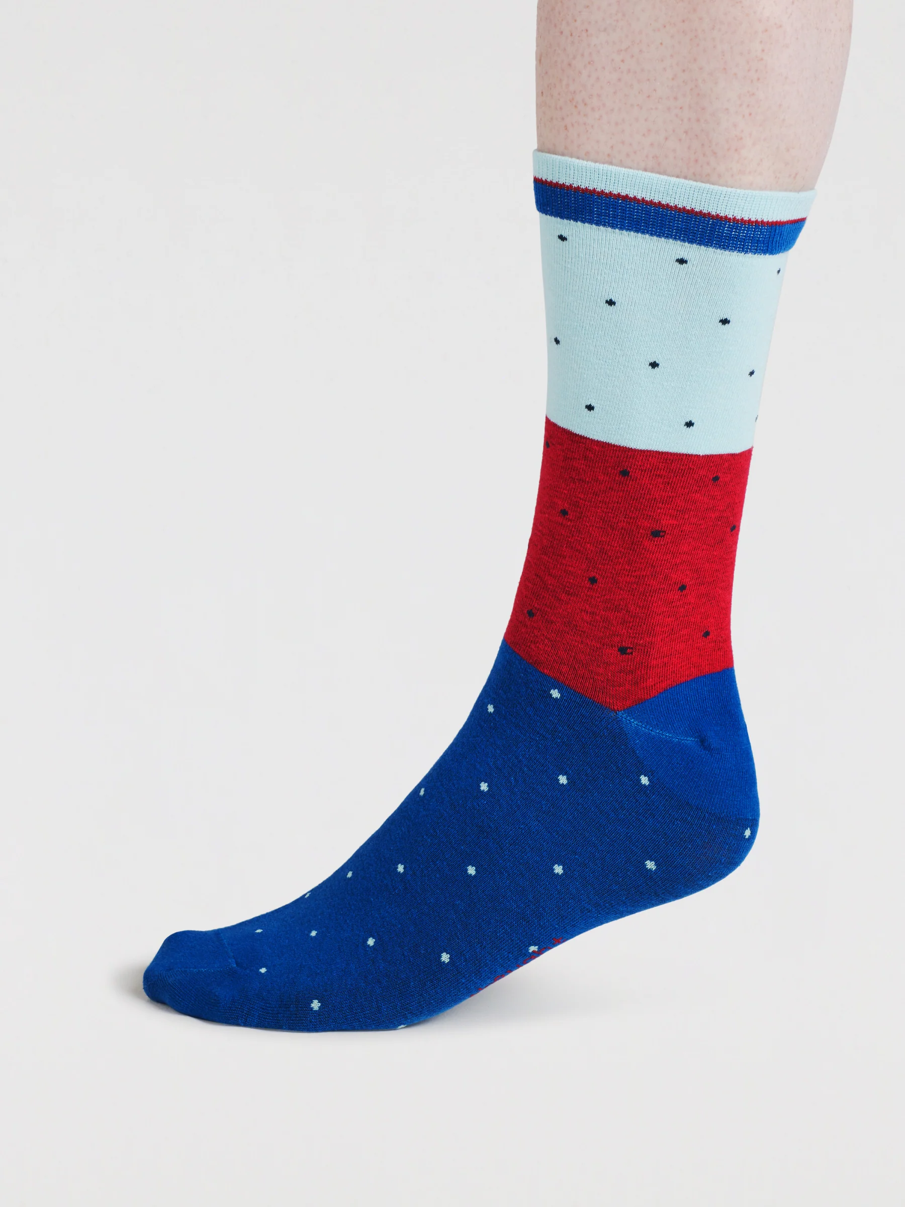 Mens Cline Stripe Spot Organic Cotton 3 Pack Socks - Multi - Flockneti