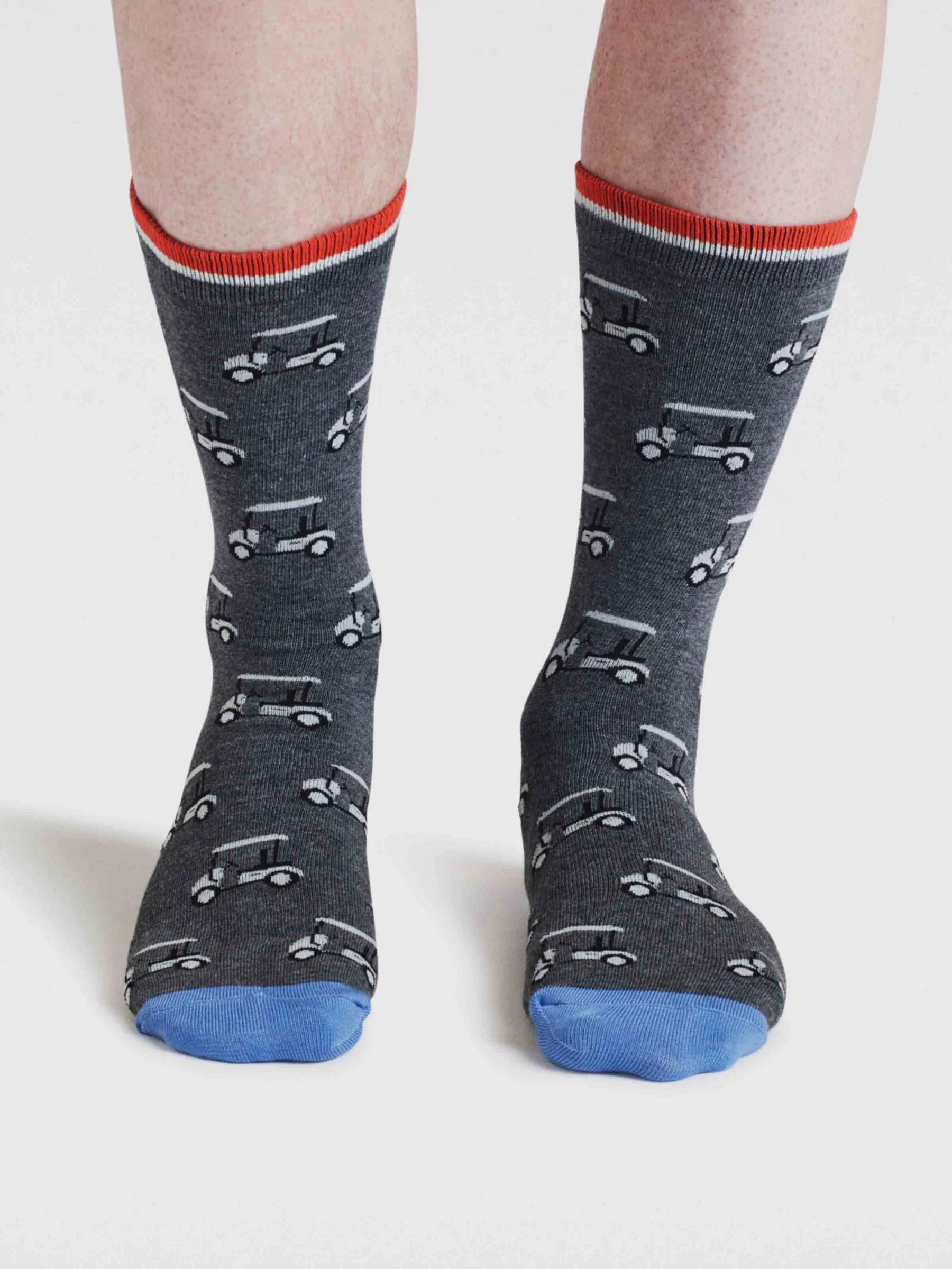 Kinley Golf Buggy Bamboo Socks - Dark Grey Marl - Flockneti