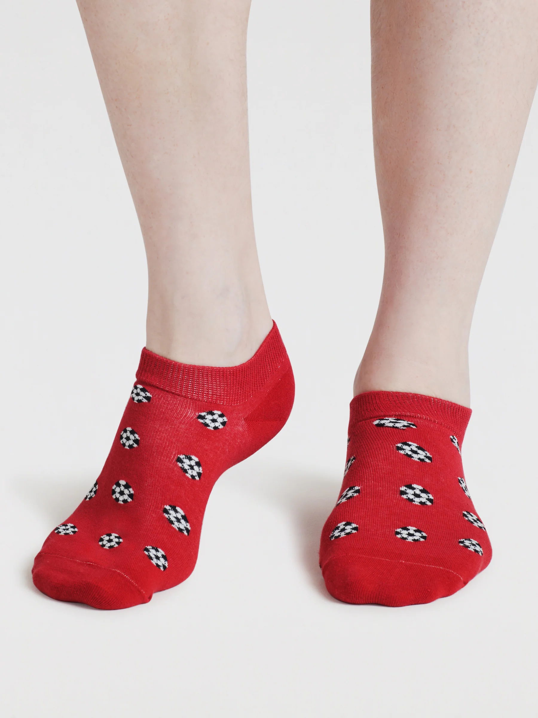 Mens Parker Sport Organic Cotton Trainer Socks - Clay Red - Flockneti