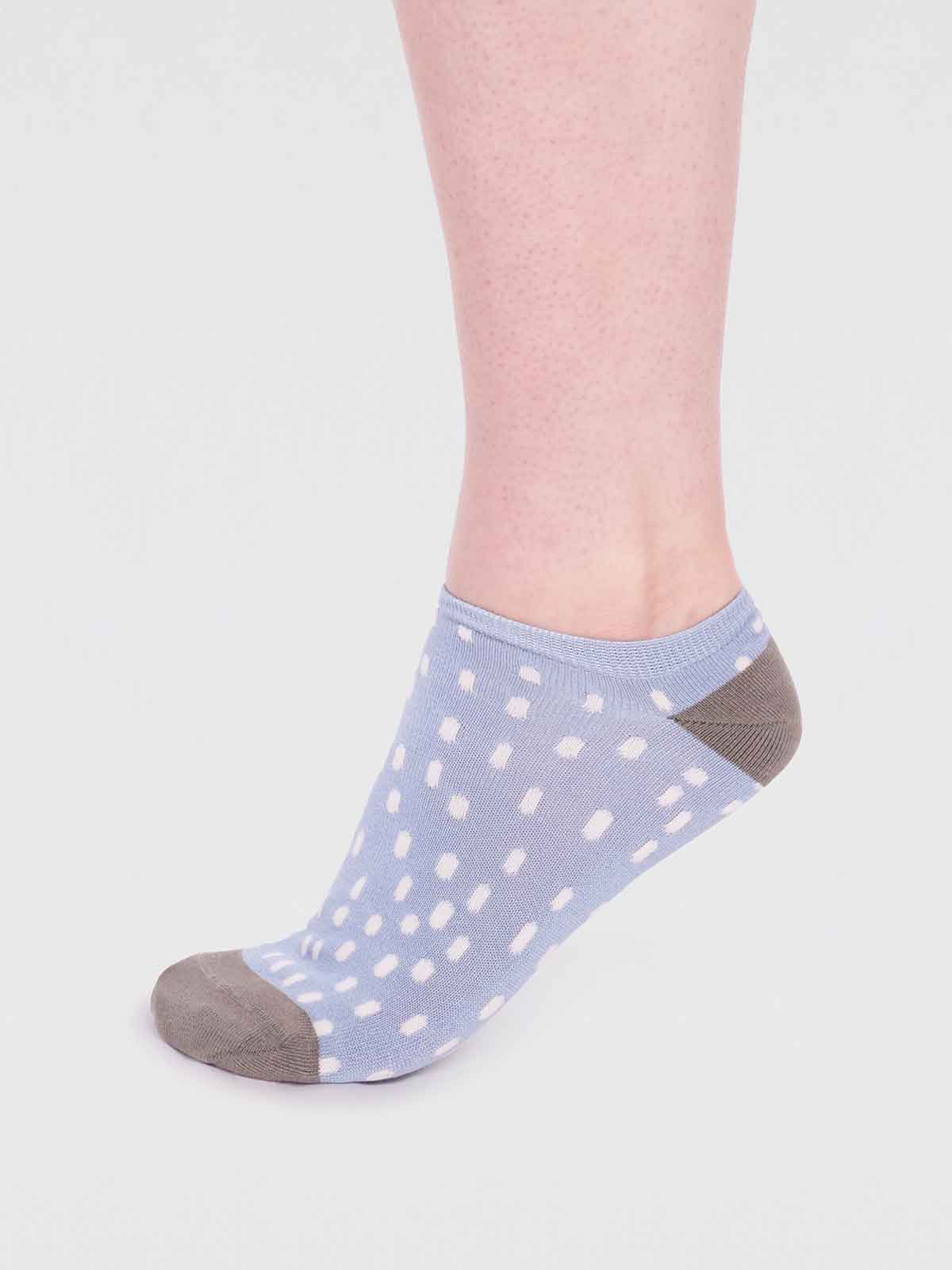 Serena Bamboo Spot Trainer Sock - Foam Blue - Flockneti