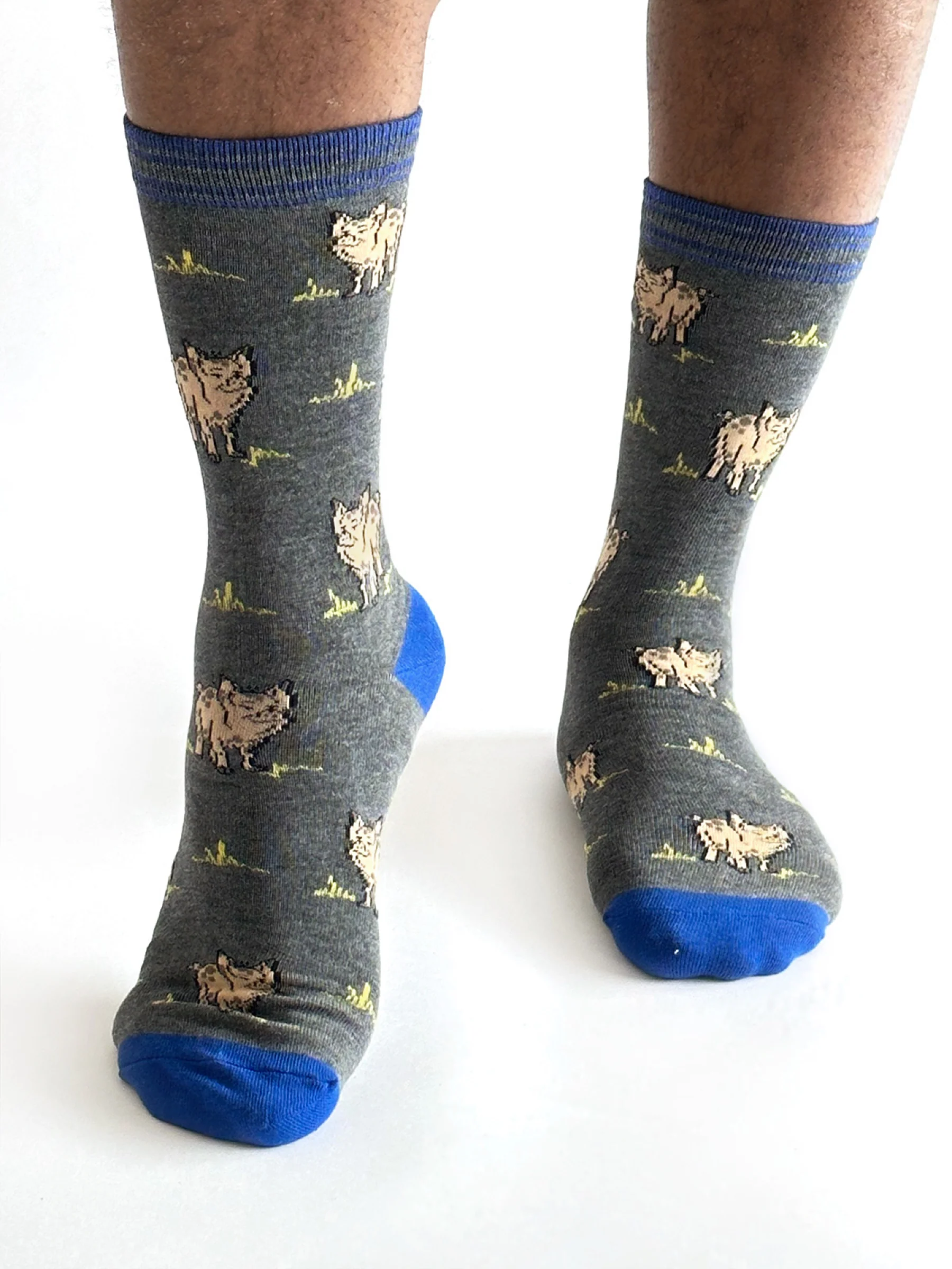 Willem Pig Bamboo Socks - Grey - Flockneti