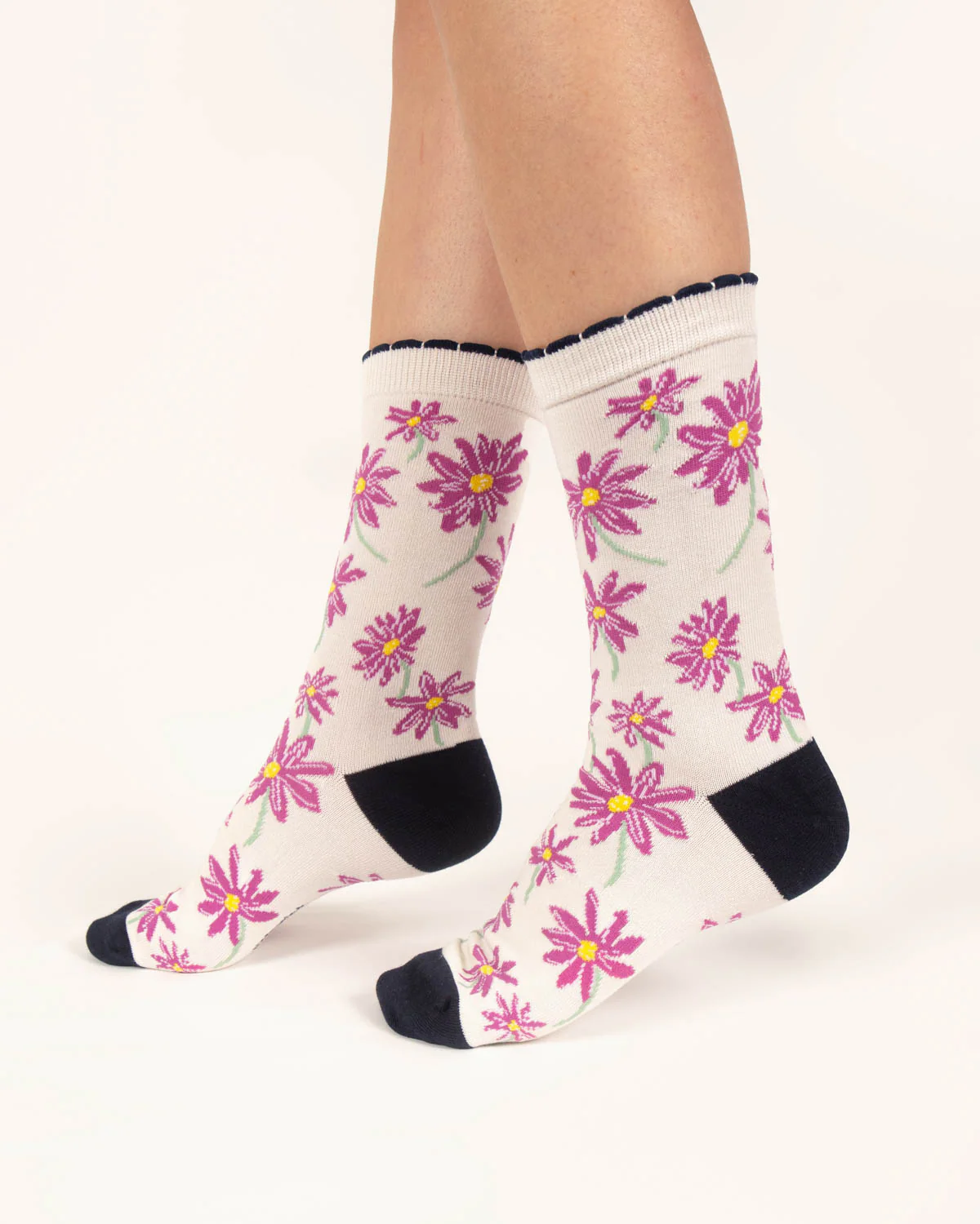 Womens September Birth Flower Sock - Aster - Flockneti