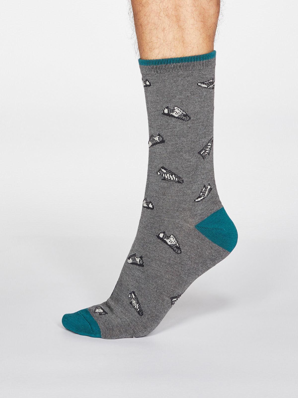 Aiden Trainer Socks - Dark Grey Marle - Flockneti
