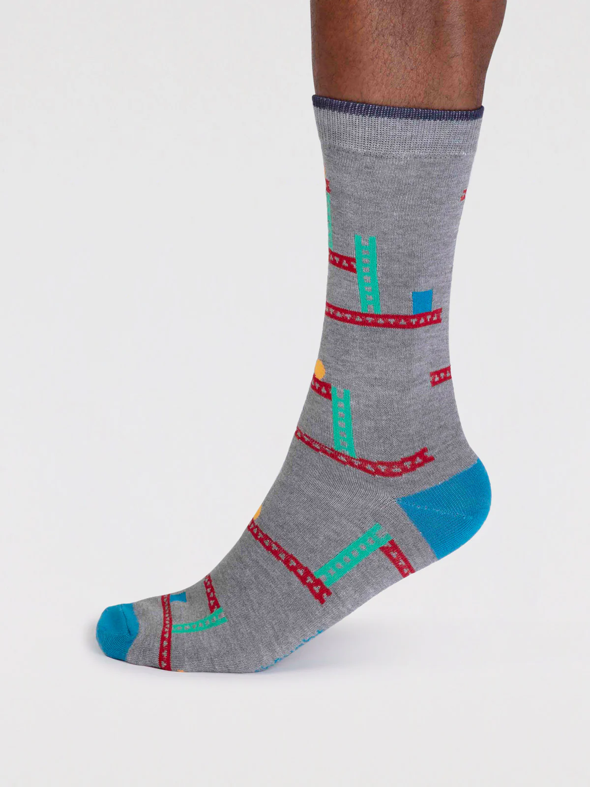 Lucas Bamboo Arcade Socks. - Grey Marle - Flockneti