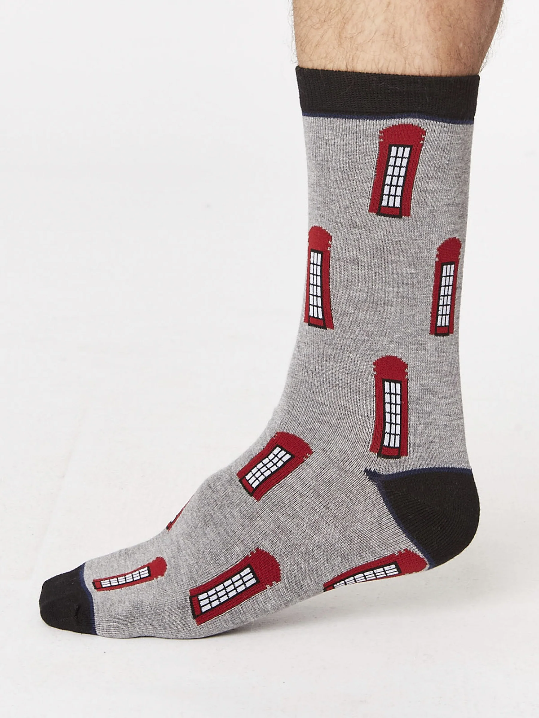 London Telephone Box Bamboo Socks - Flockneti