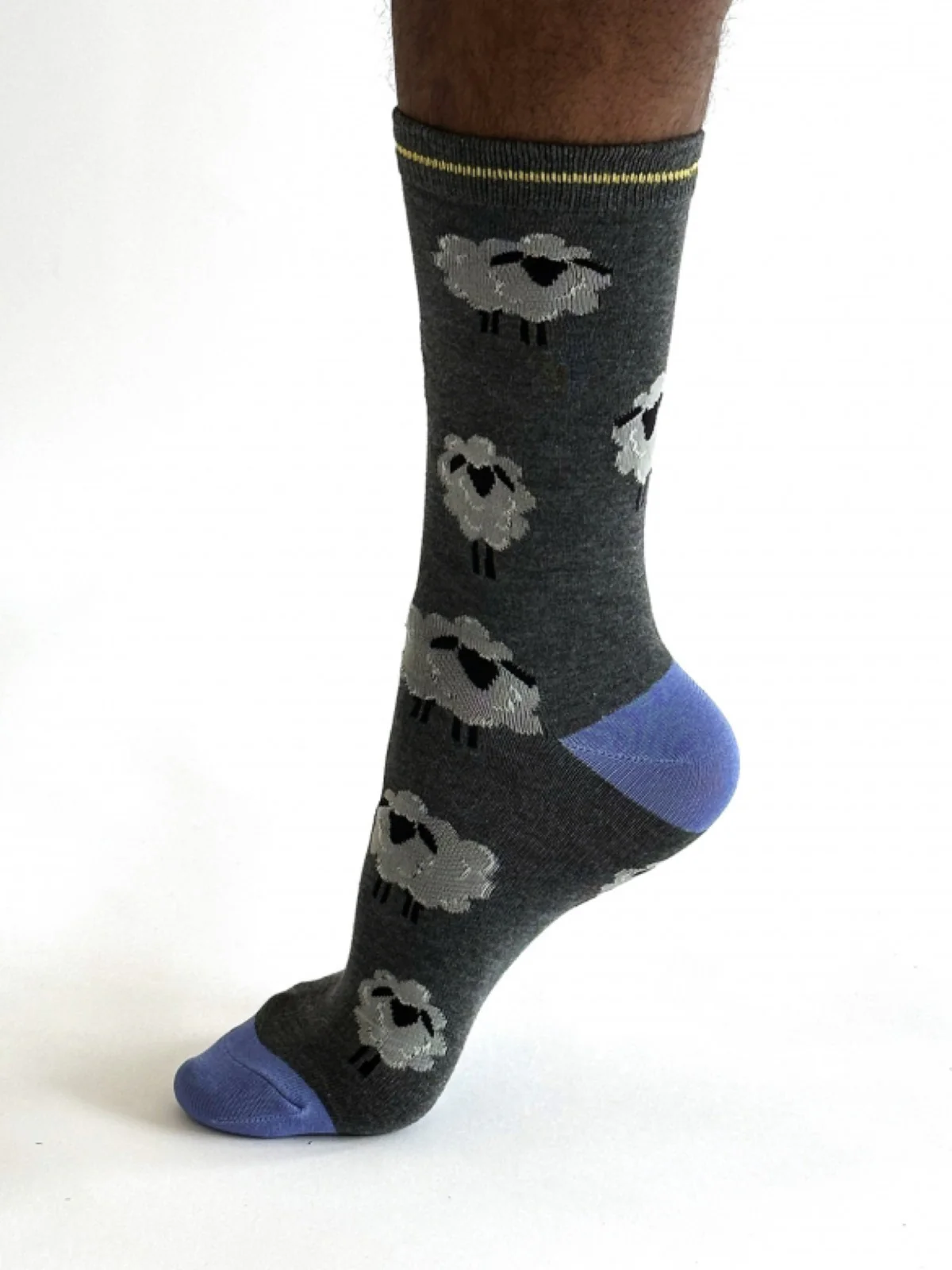 Elliot Sheep Bamboo Socks - Grey - Flockneti