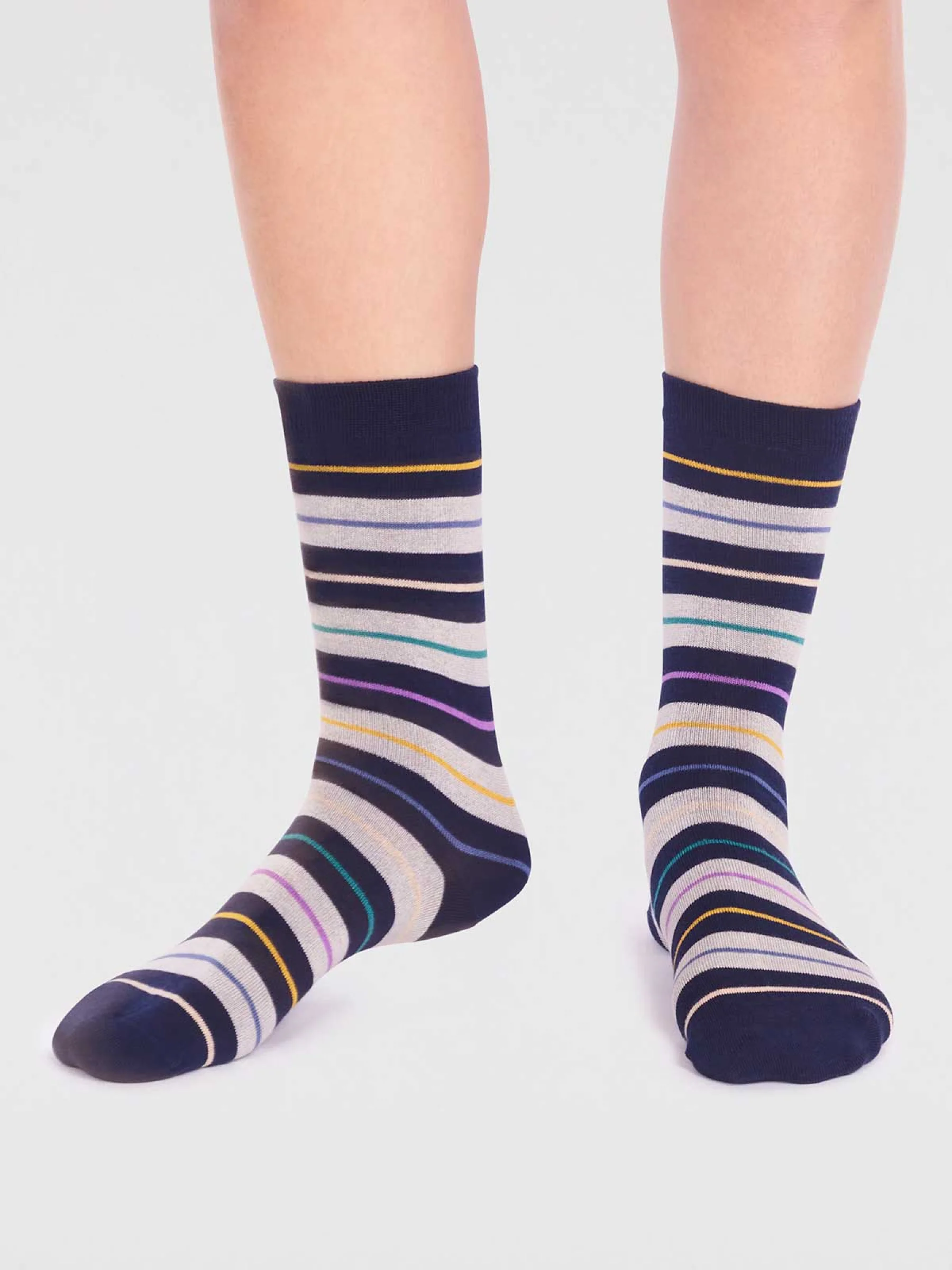 Evie Bamboo Heart 2 Pack Socks - Multi - Flockneti
