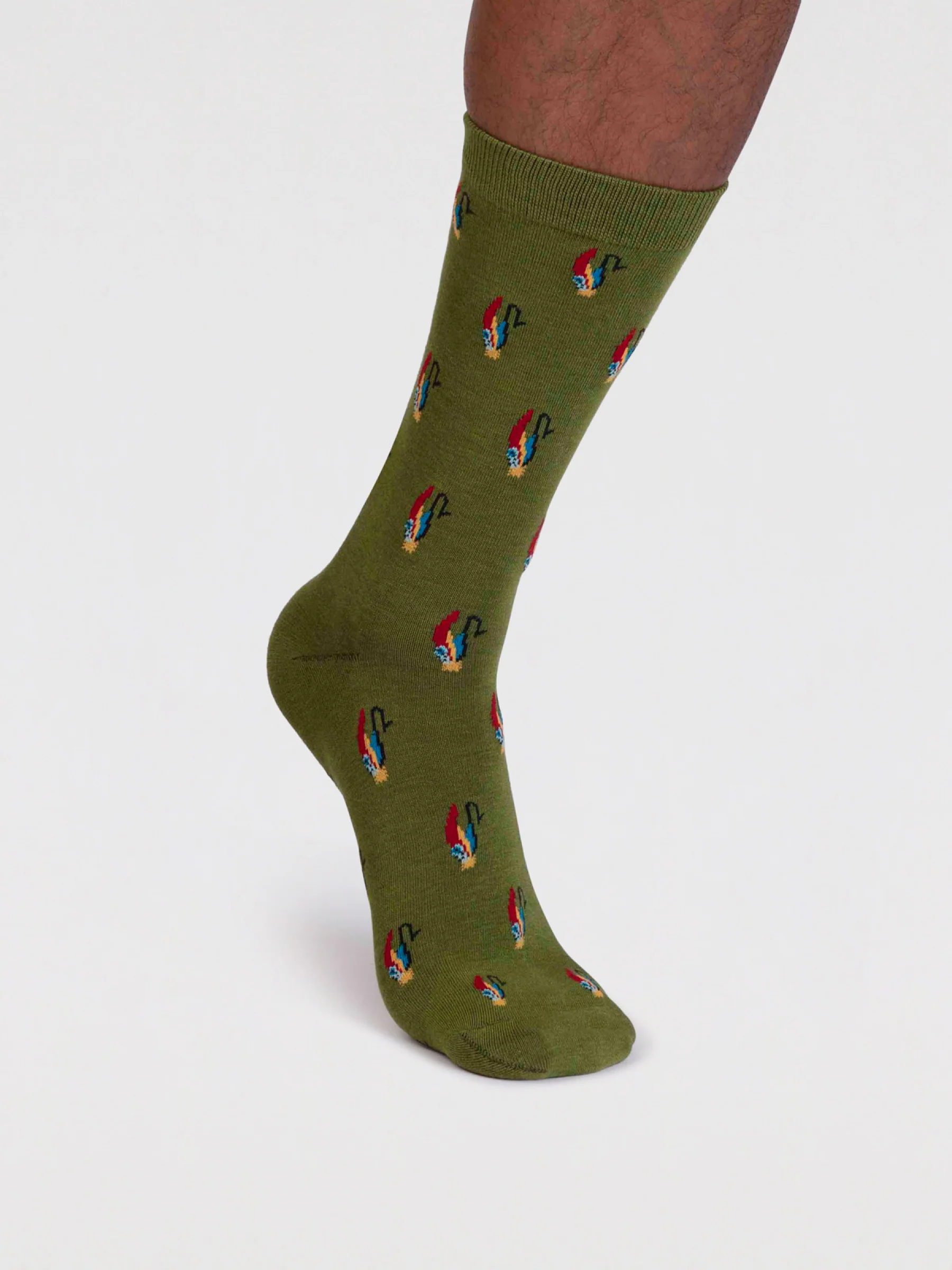 Finley Organic Cotton Fly Fishing Socks - Moss Green - Flockneti
