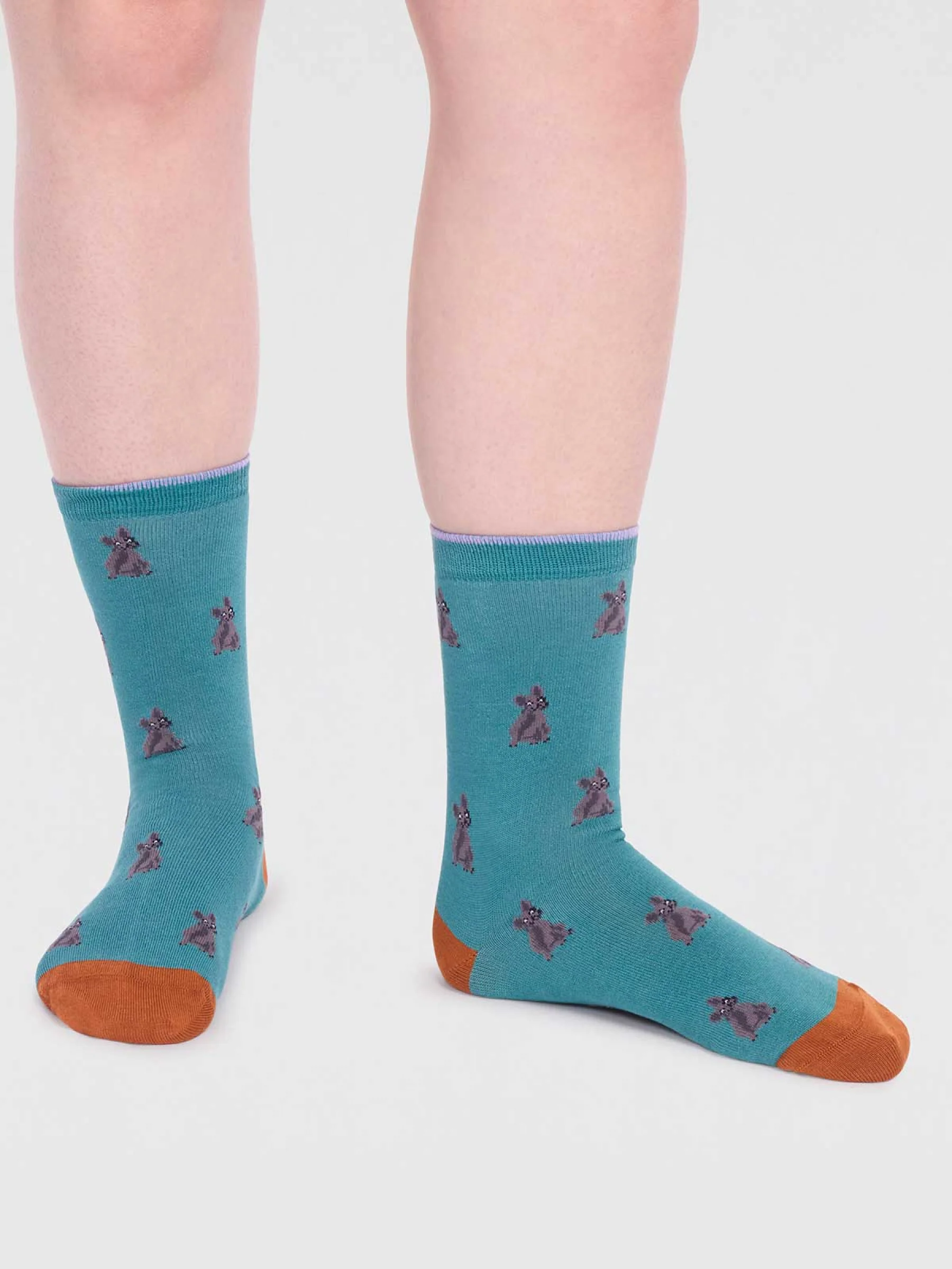 Kenna Bamboo Dog Socks - Peacock Green - Flockneti