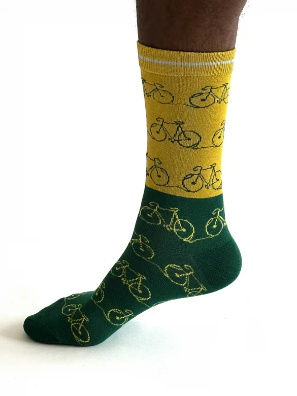Riam Bike Bamboo Socks - Lichen Green - Flockneti