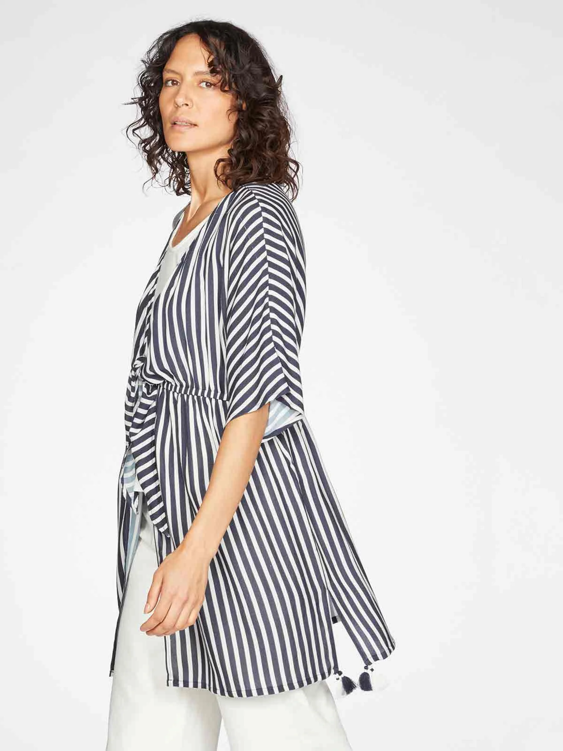 Juana Throw - Navy - Flockneti