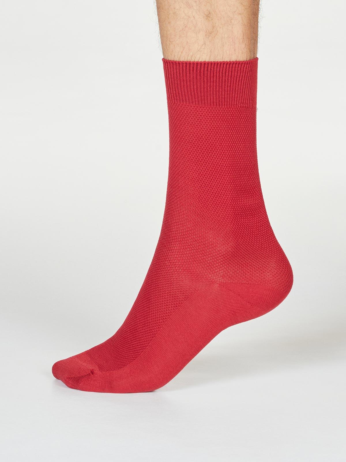 Rodney Dress Socks - Wine Red - Flockneti