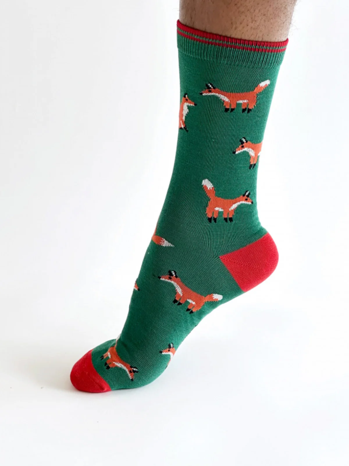 Oriel Fox Bamboo Socks - Dark Green - Flockneti