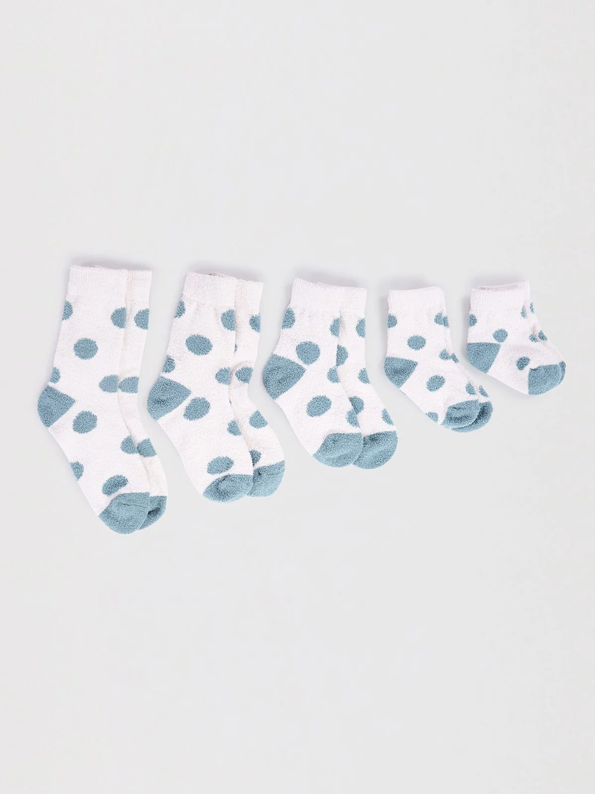 Sammie Kids' Recycled Polyester Stripe Fluffy Sock - Stone White - Flockneti