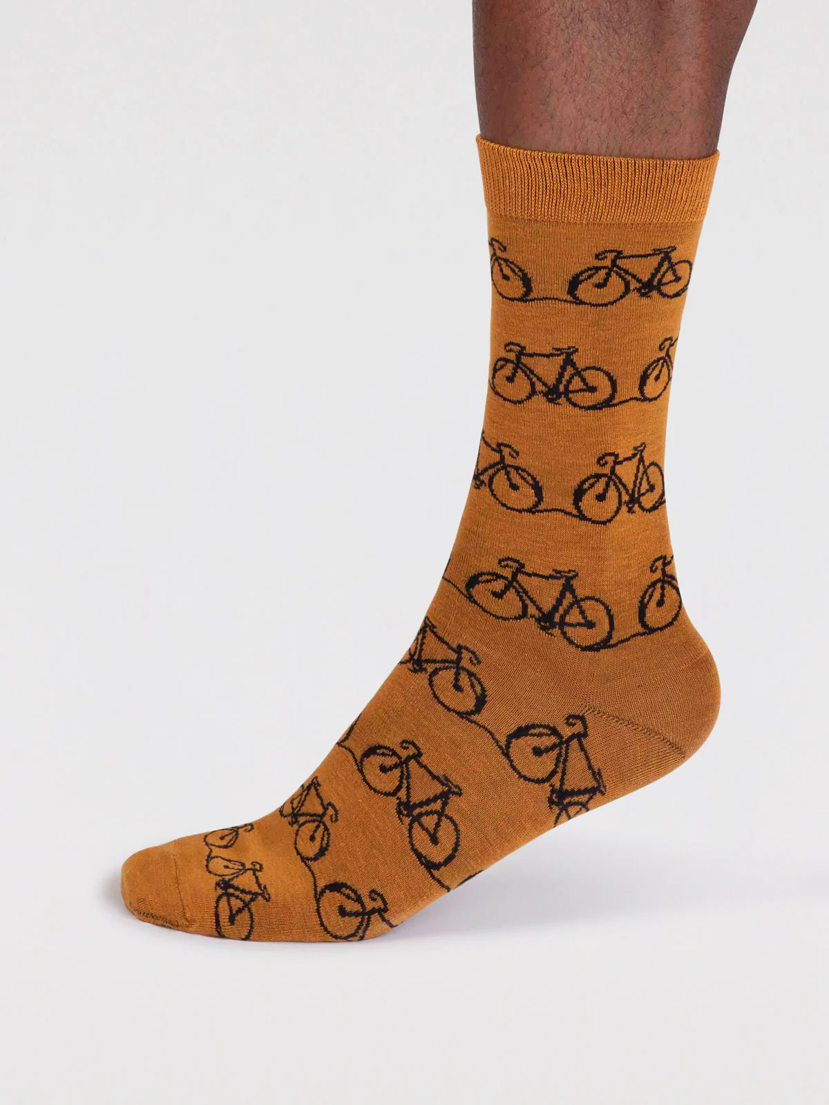 Bennie Organic Cotton Bike Socks - Turmeric Yellow - Flockneti