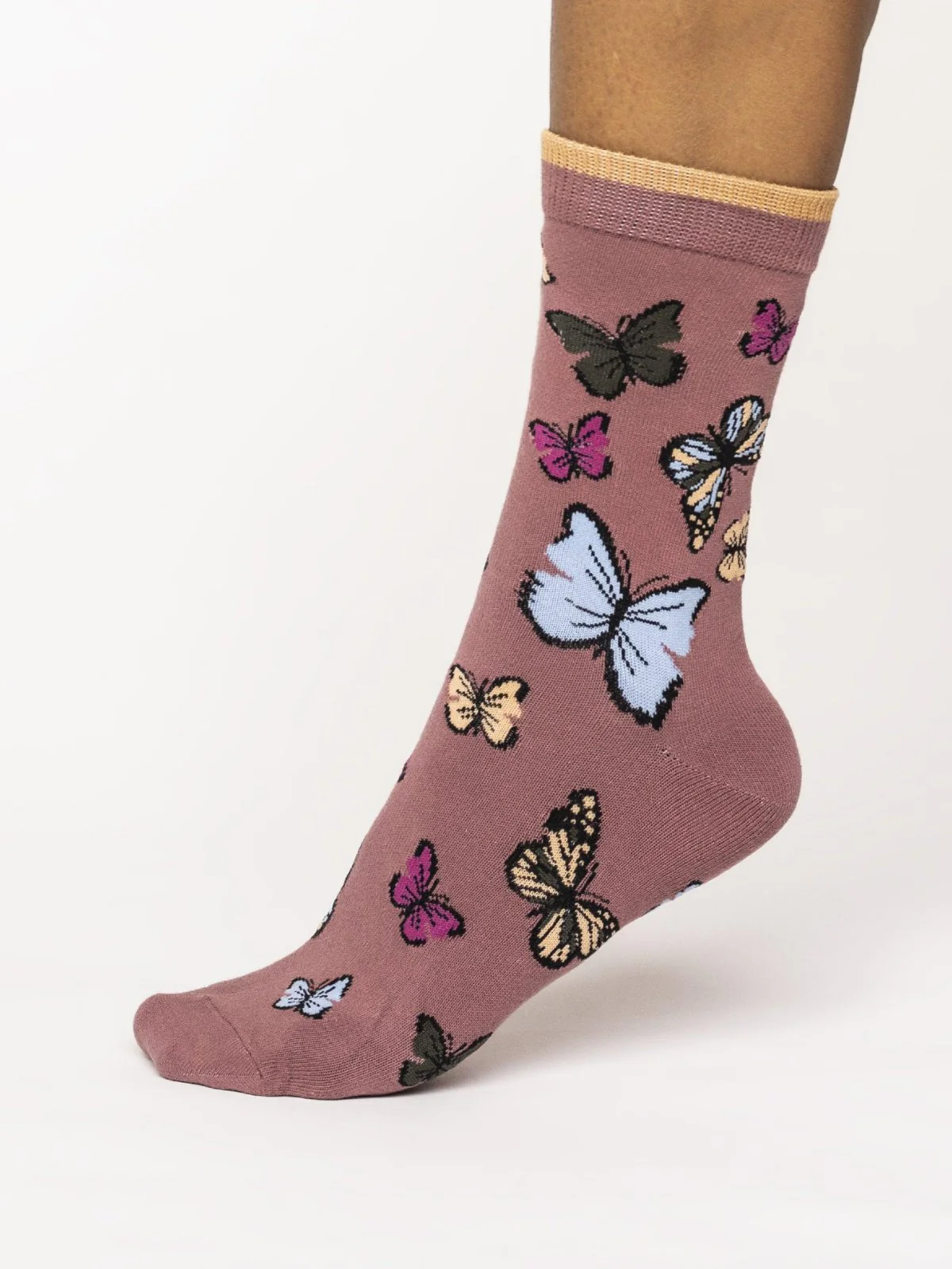 Butterfly Socks - Damson Purple - Flockneti