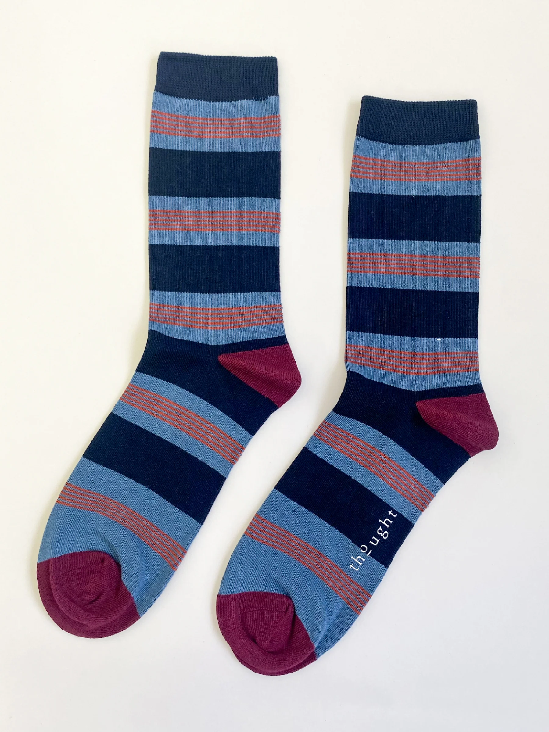 Jesper Stripe Socks - Ash Blue - Flockneti