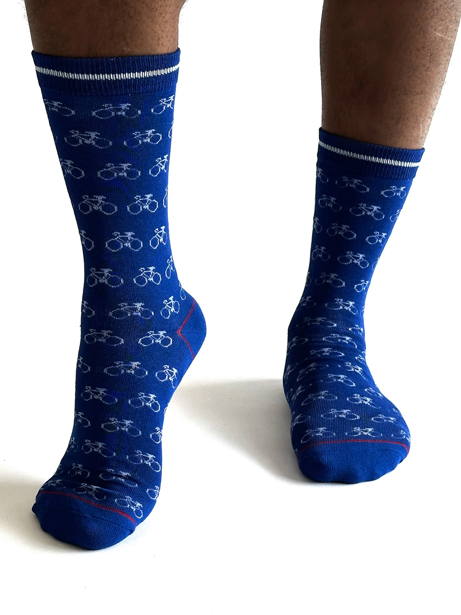 Peyton Bike Bamboo Socks - Navy - Flockneti