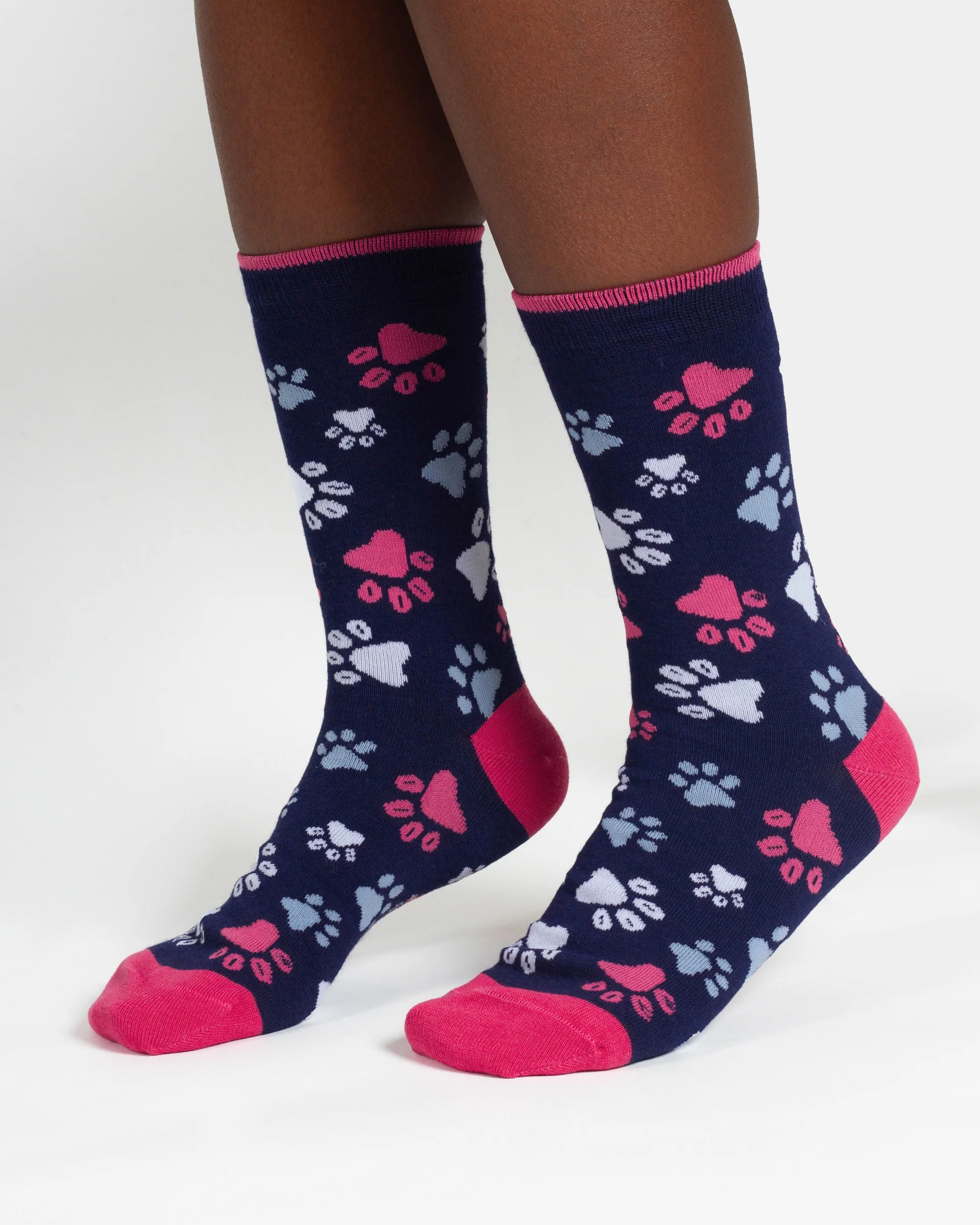 Purrfect Bamboo 2 Socks in a Bag - Pink/Blue Multi - Flockneti