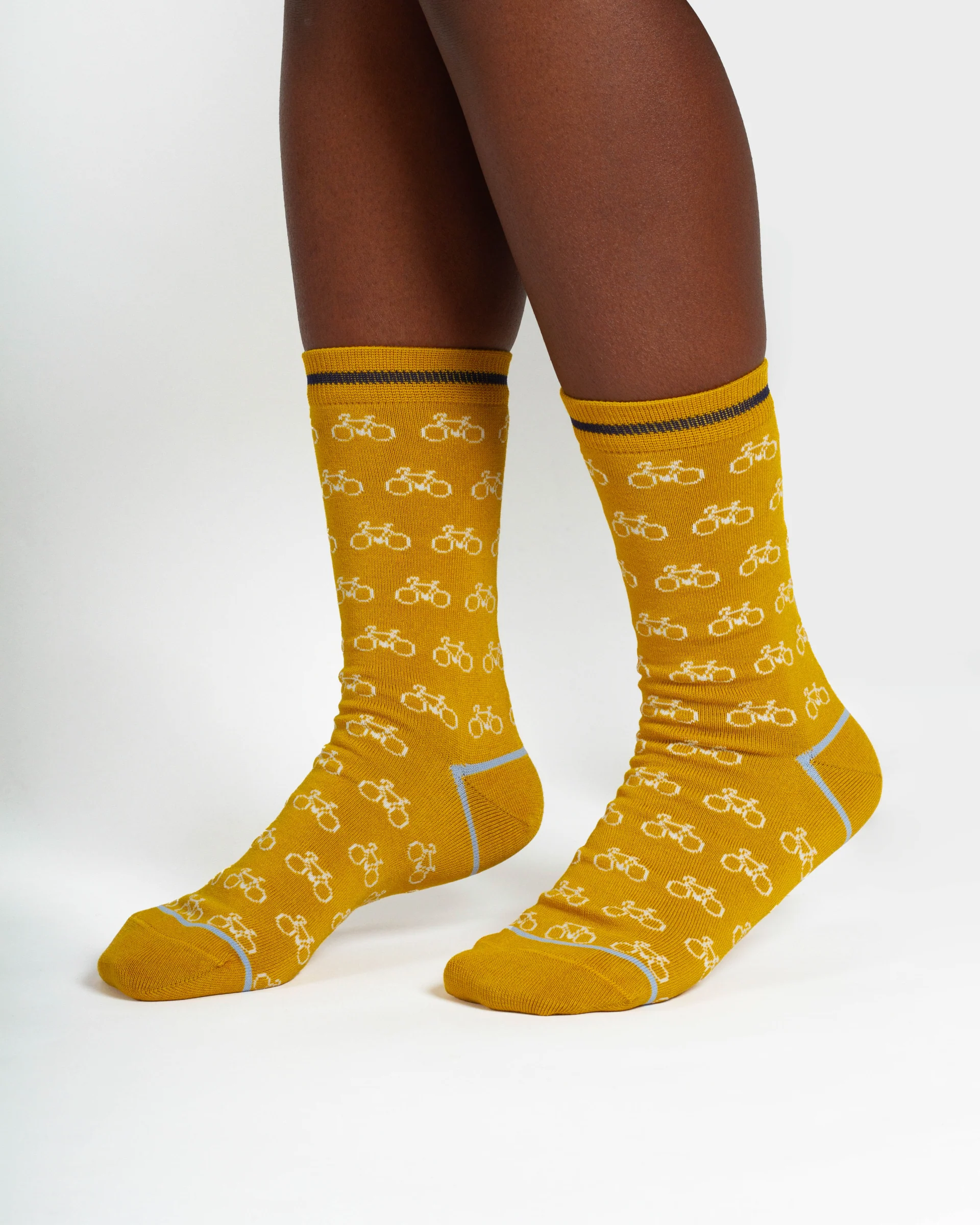 Bicycle Bamboo 3 Pack Socks - Blue/Yellow - Flockneti