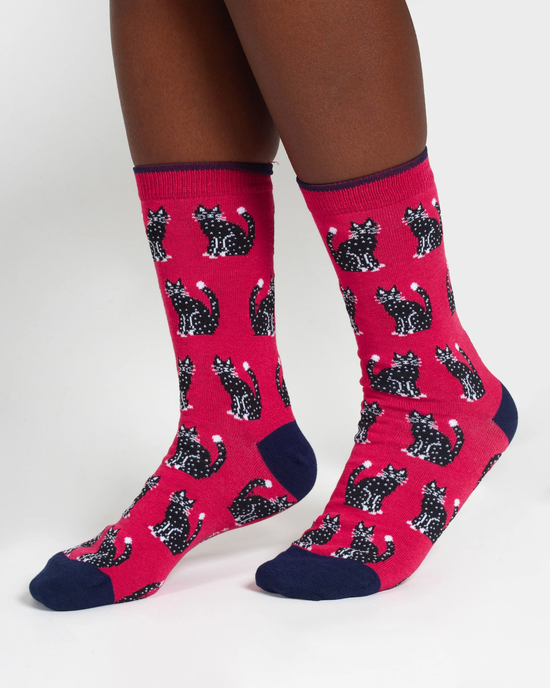 Purrfect Bamboo 2 Socks in a Bag - Pink/Blue Multi - Flockneti