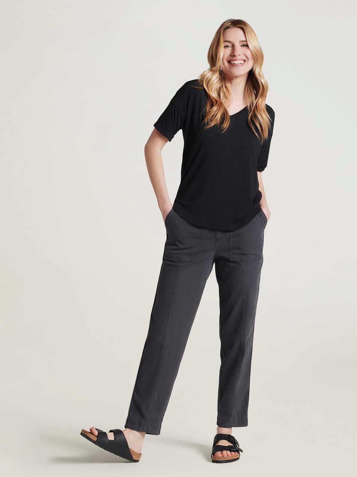 Lilivere Organic Cotton Carpenter Trousers - Slate Grey - Flockneti