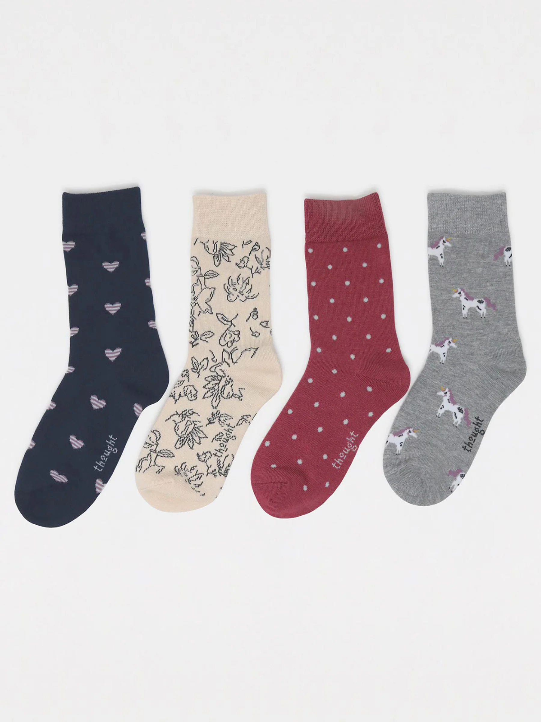 Lettie Kids Unicorn 4 Socks Gift Box - Multi - Flockneti