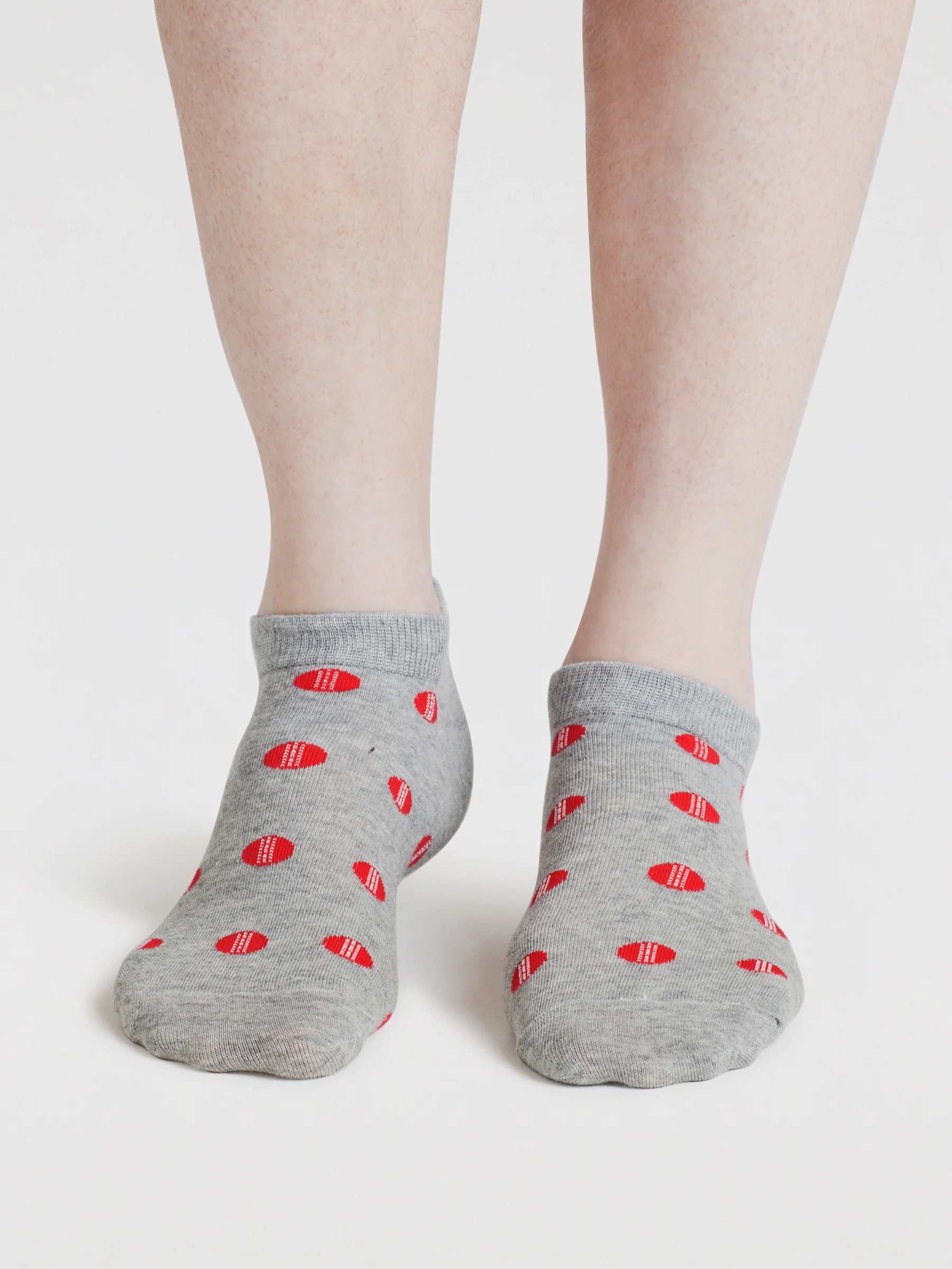 Mens Parker Sport Organic Cotton Trainer Socks - Grey Marl - Flockneti