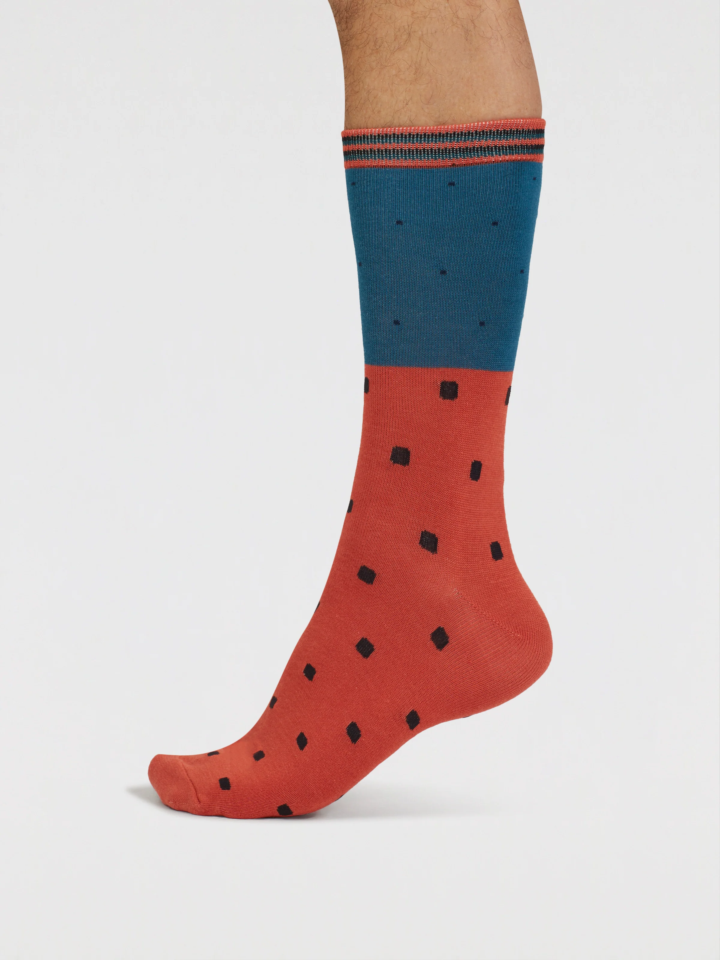 Rowan Spot Bamboo Socks - Lake Blue - Flockneti