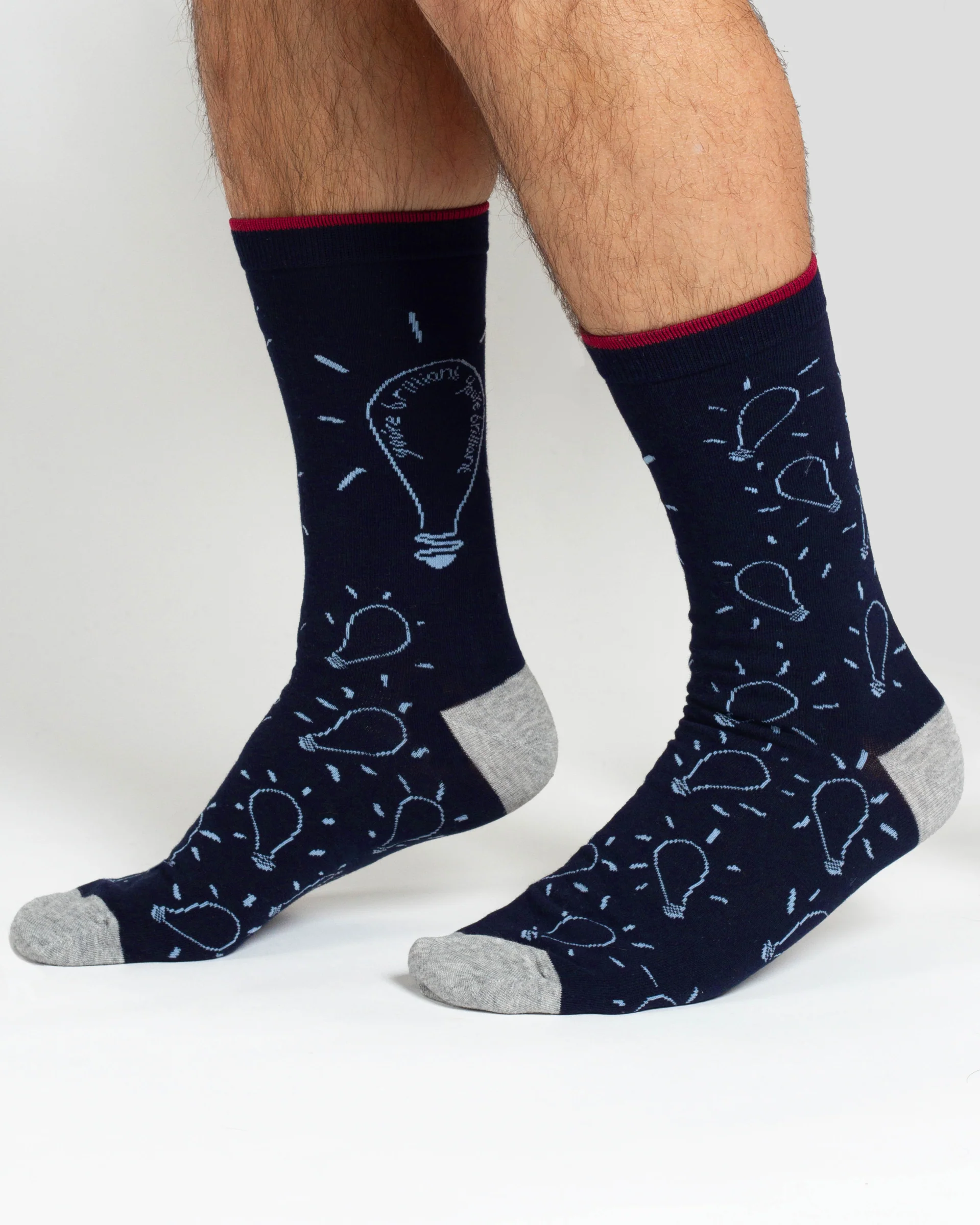 Mathematician Bamboo 2 Socks in a Bag - Grey/Navy - Flockneti
