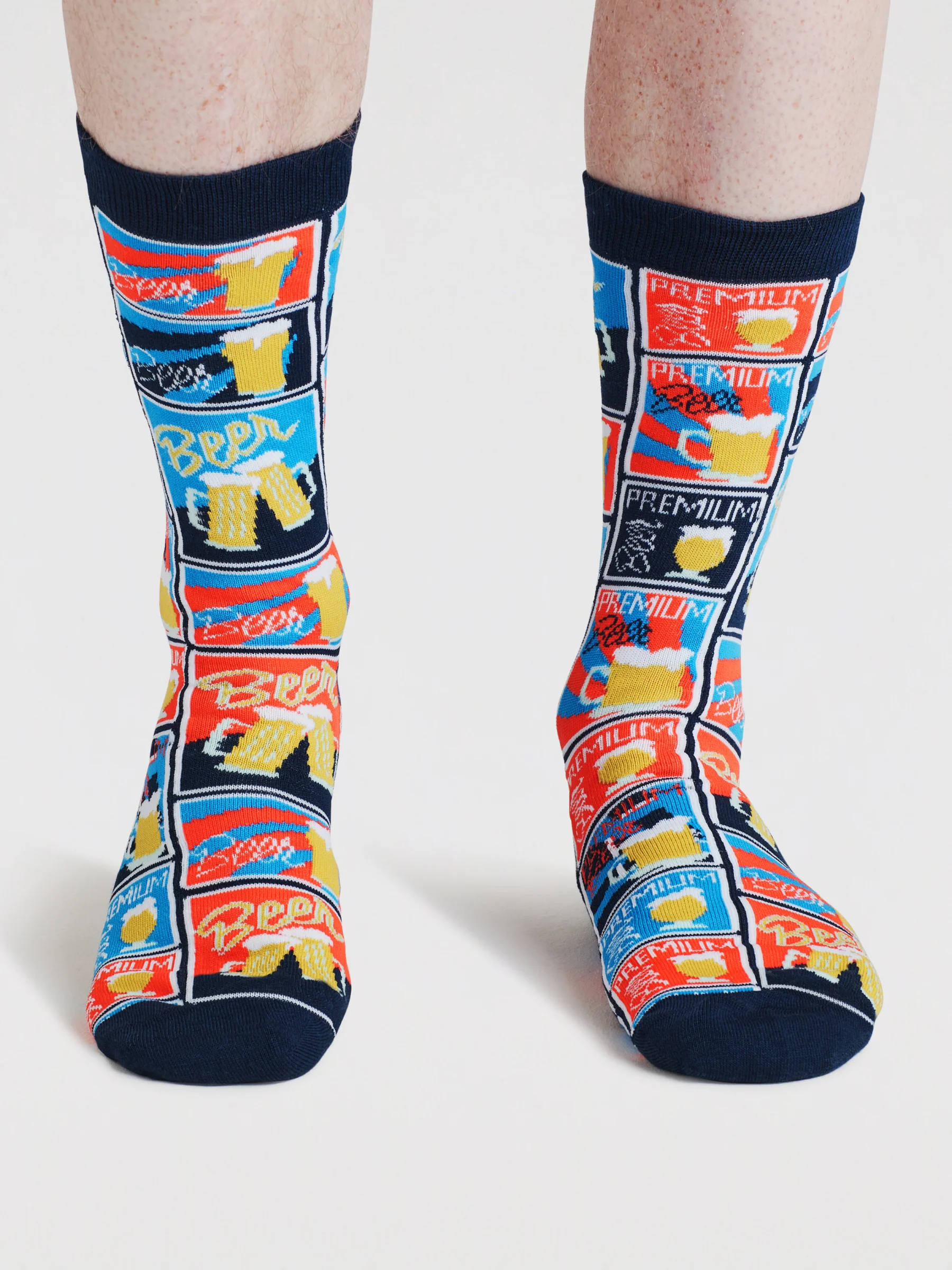 Mens Collins Beer Bamboo 4 Sock Gift Box - Multi - Flockneti