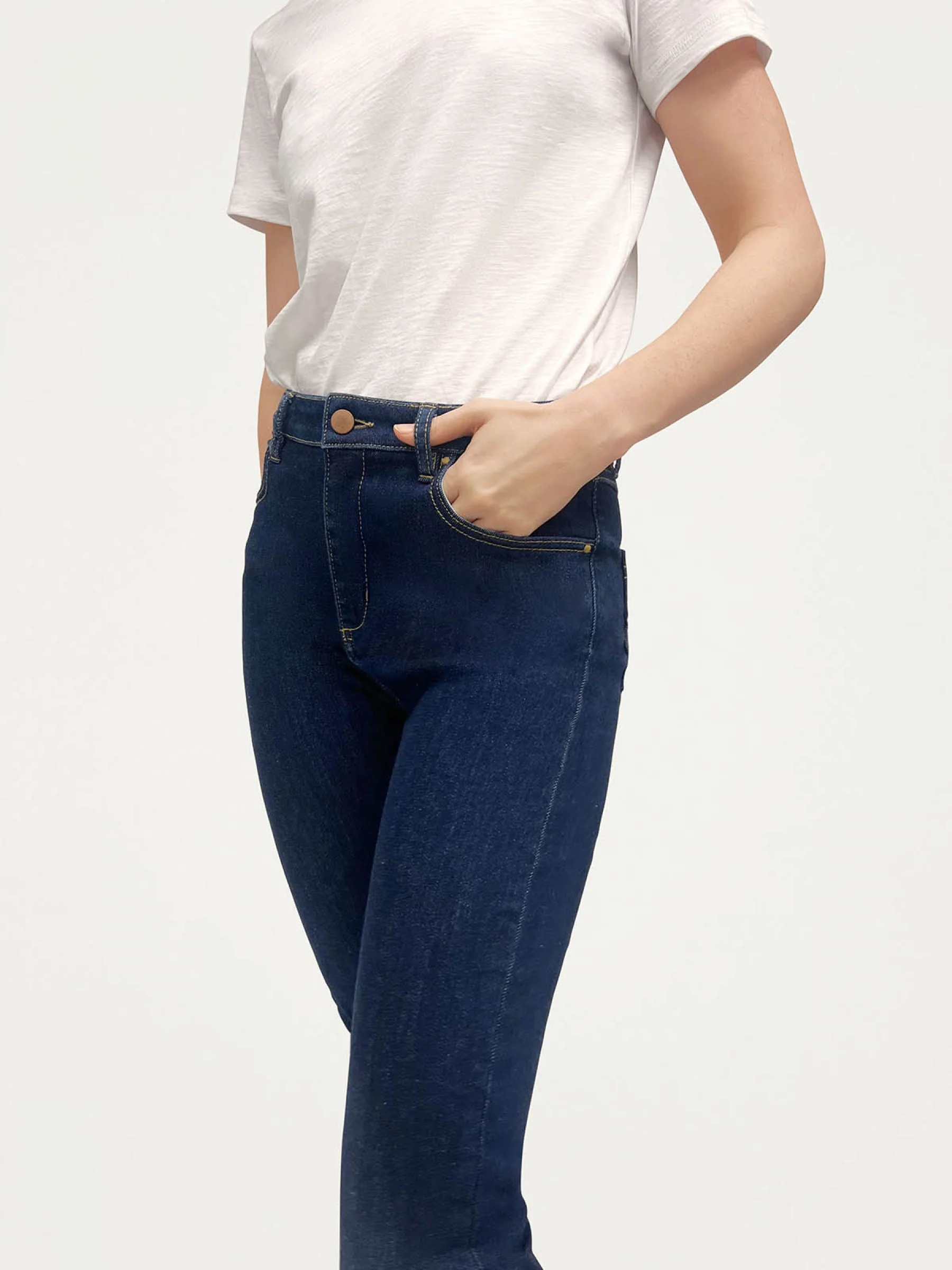 Essential Organic Cotton Skinny Jeans - Dark Indigo Blue - Flockneti