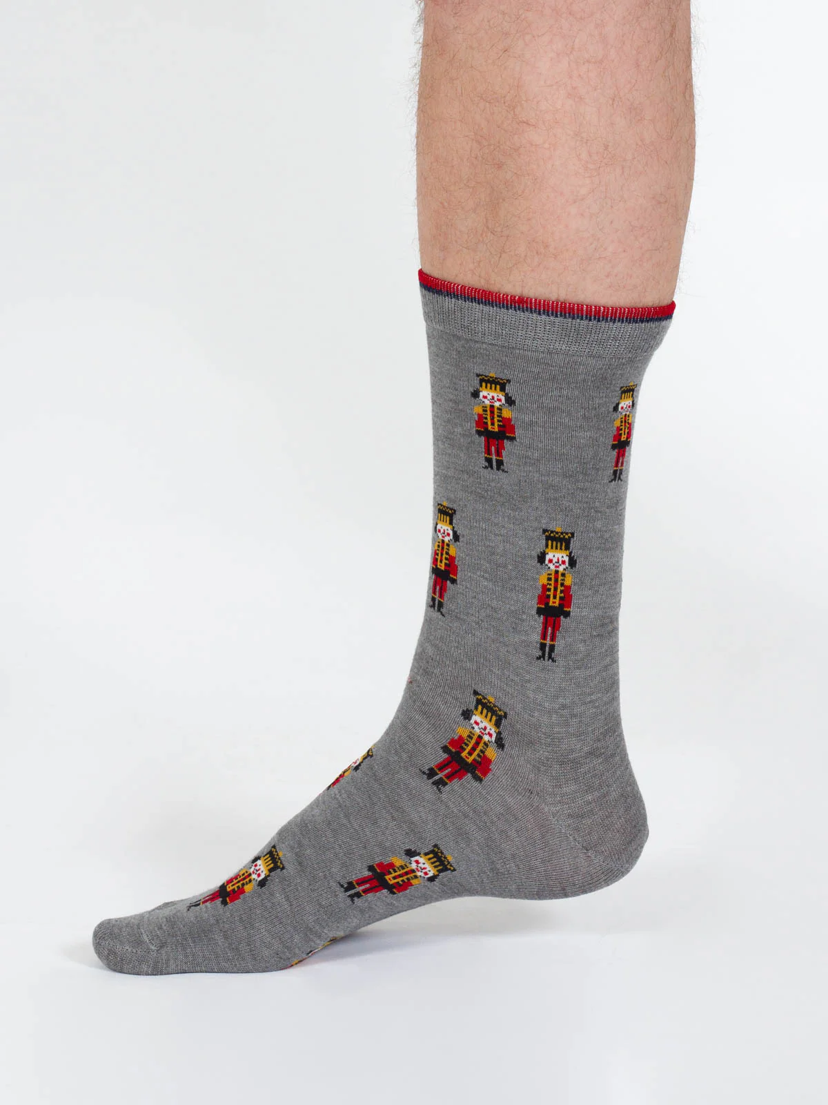 Christmas Nutcracker Bamboo Socks - Grey - Flockneti