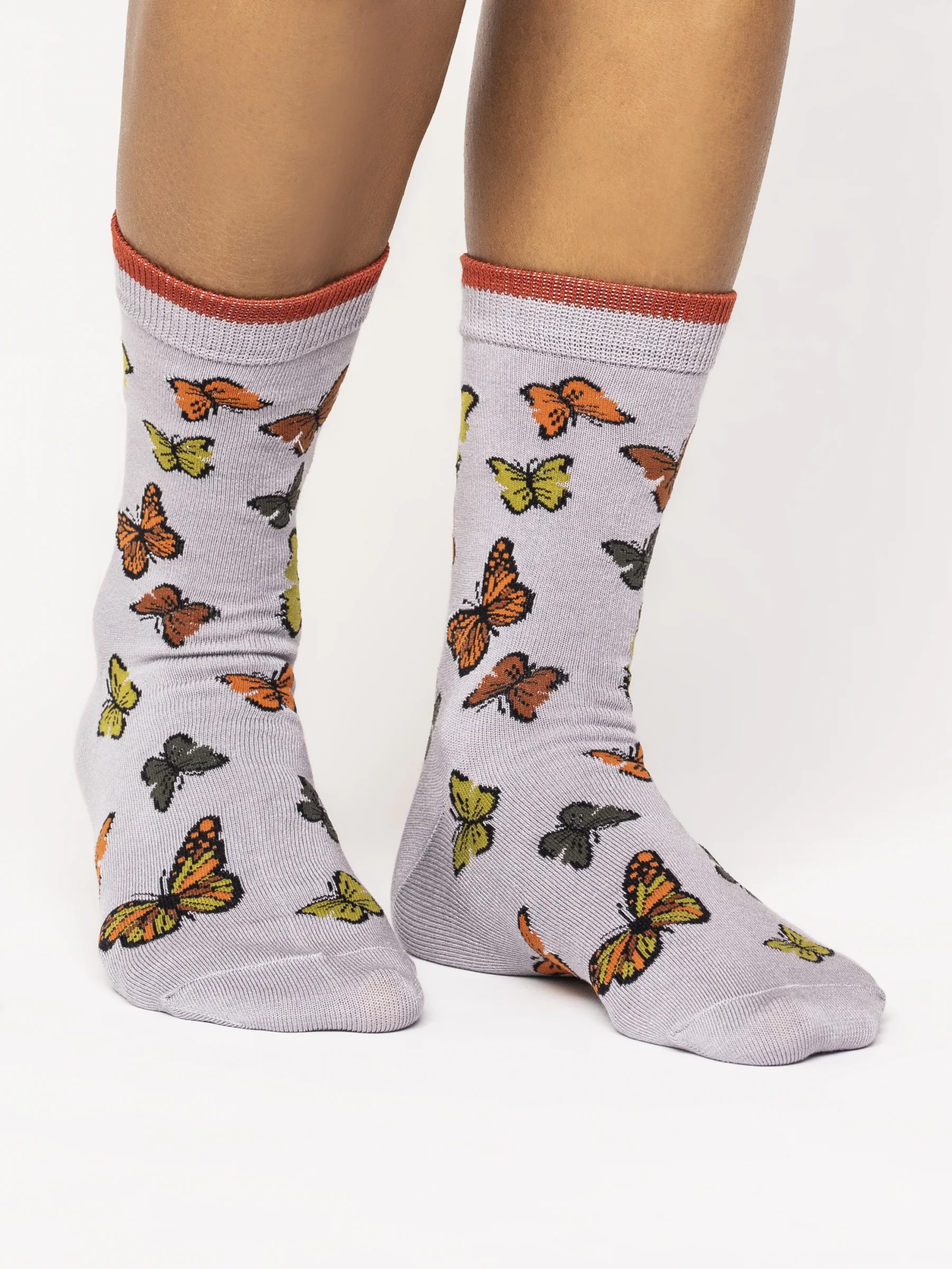 Butterfly Socks - Pebble Grey - Flockneti