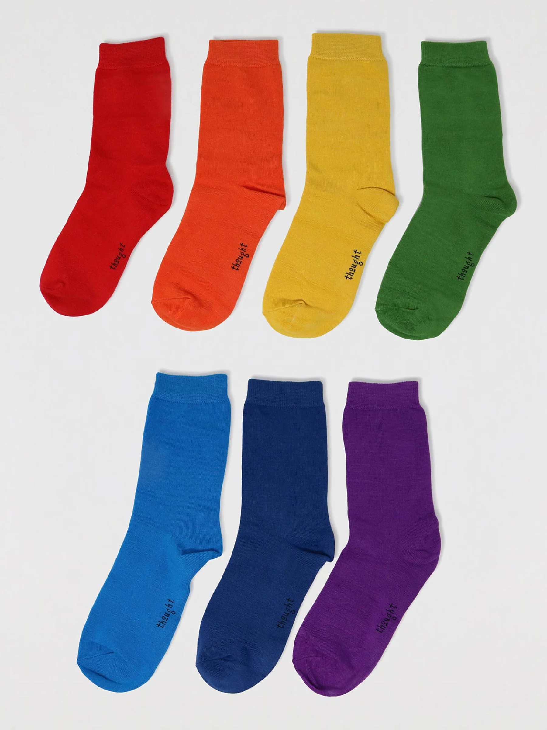 Kid's Rainbow Bamboo 7 Pack Sock Box - Flockneti