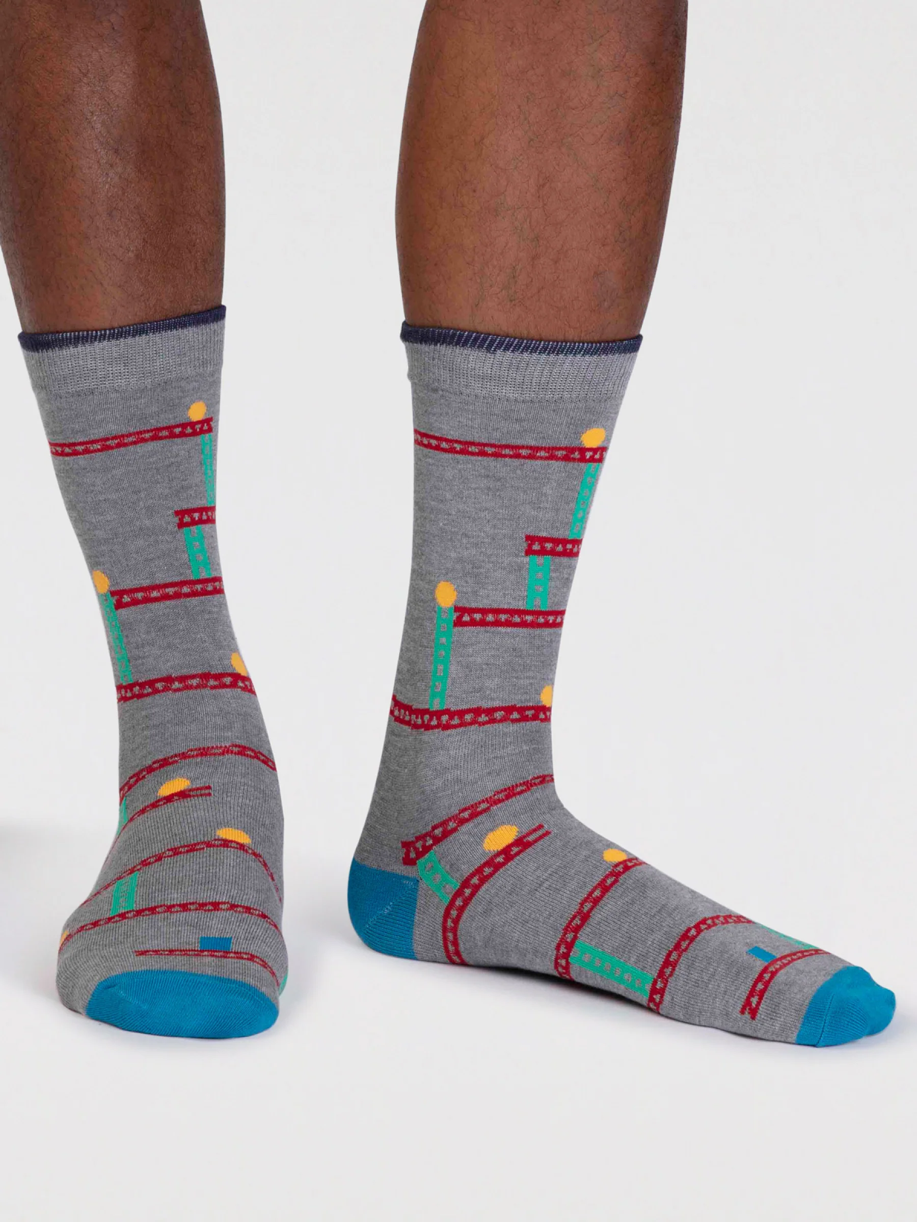 Lucas Bamboo Arcade Socks. - Grey Marle - Flockneti