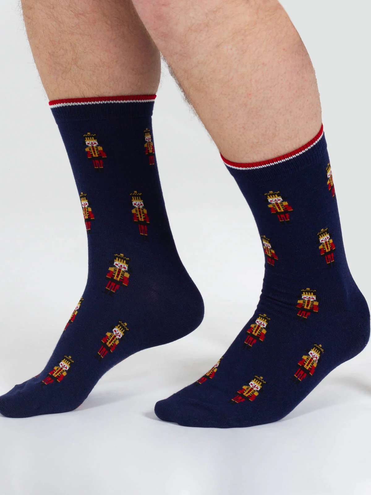 Christmas Nutcracker Bamboo Socks - Navy - Flockneti