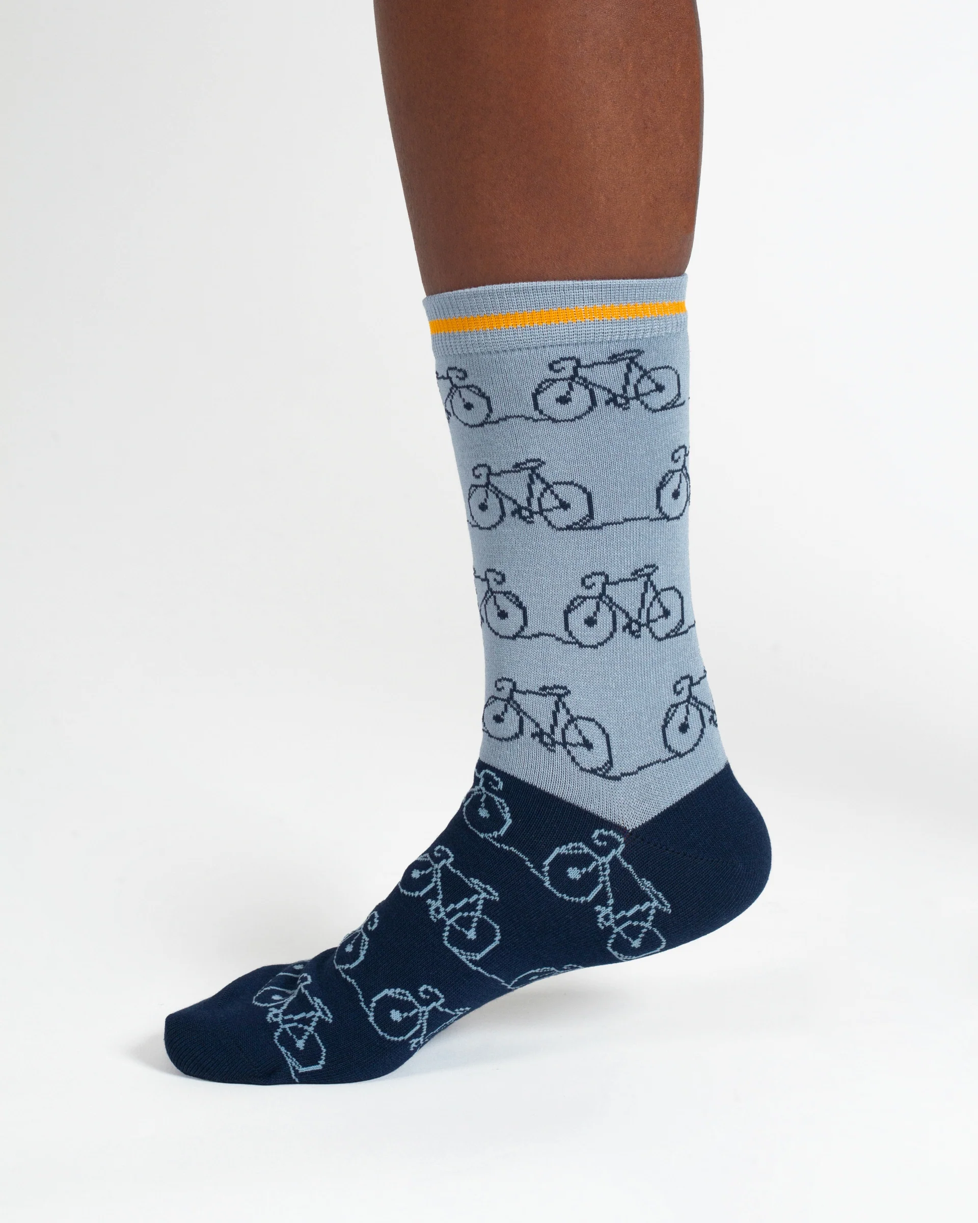 Bicycle Bamboo 3 Pack Socks - Blue/Yellow - Flockneti