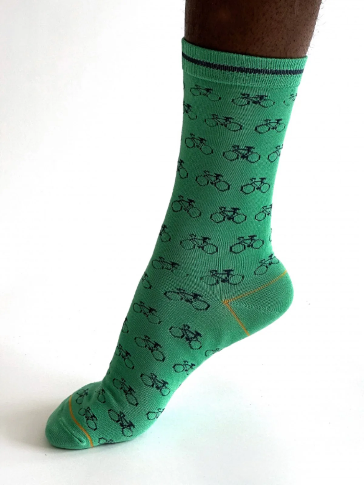 Peyton Bike Bamboo Socks - Bright Green - Flockneti