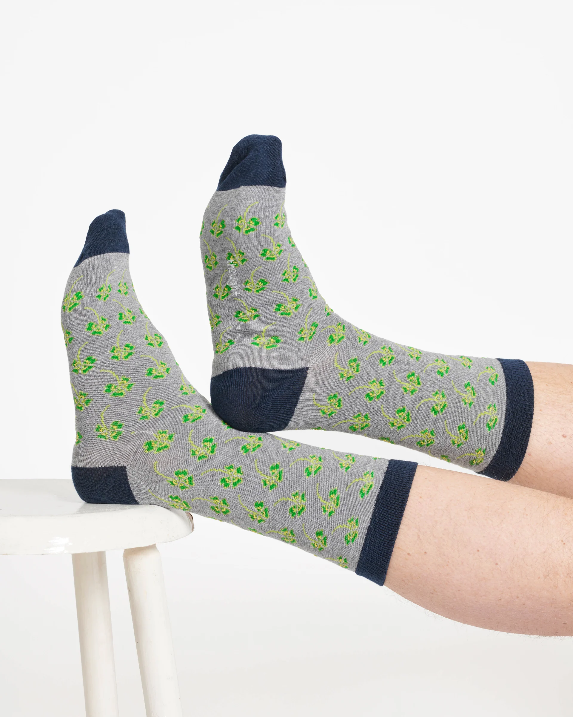 Mens Good Luck Bamboo 3 Pack of Socks - Green/Navy/Grey - Flockneti