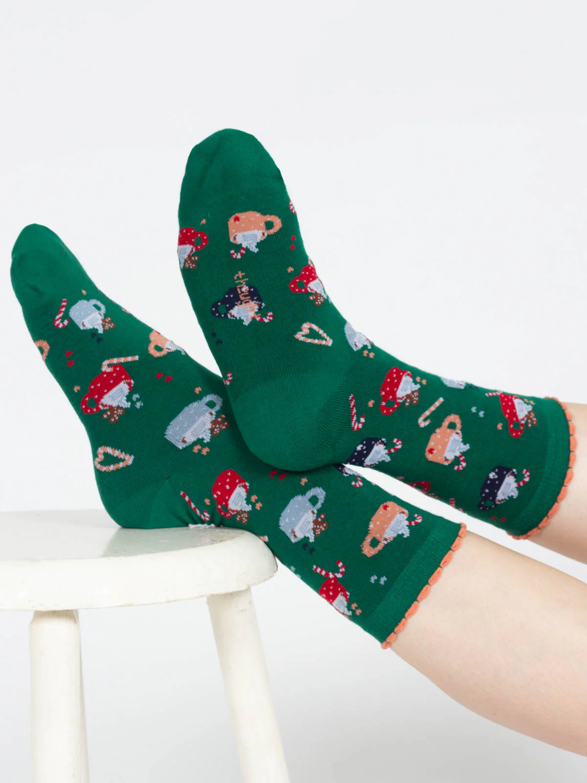 Hug in a Mug Bamboo 2 Socks in a Bag - Green - Flockneti