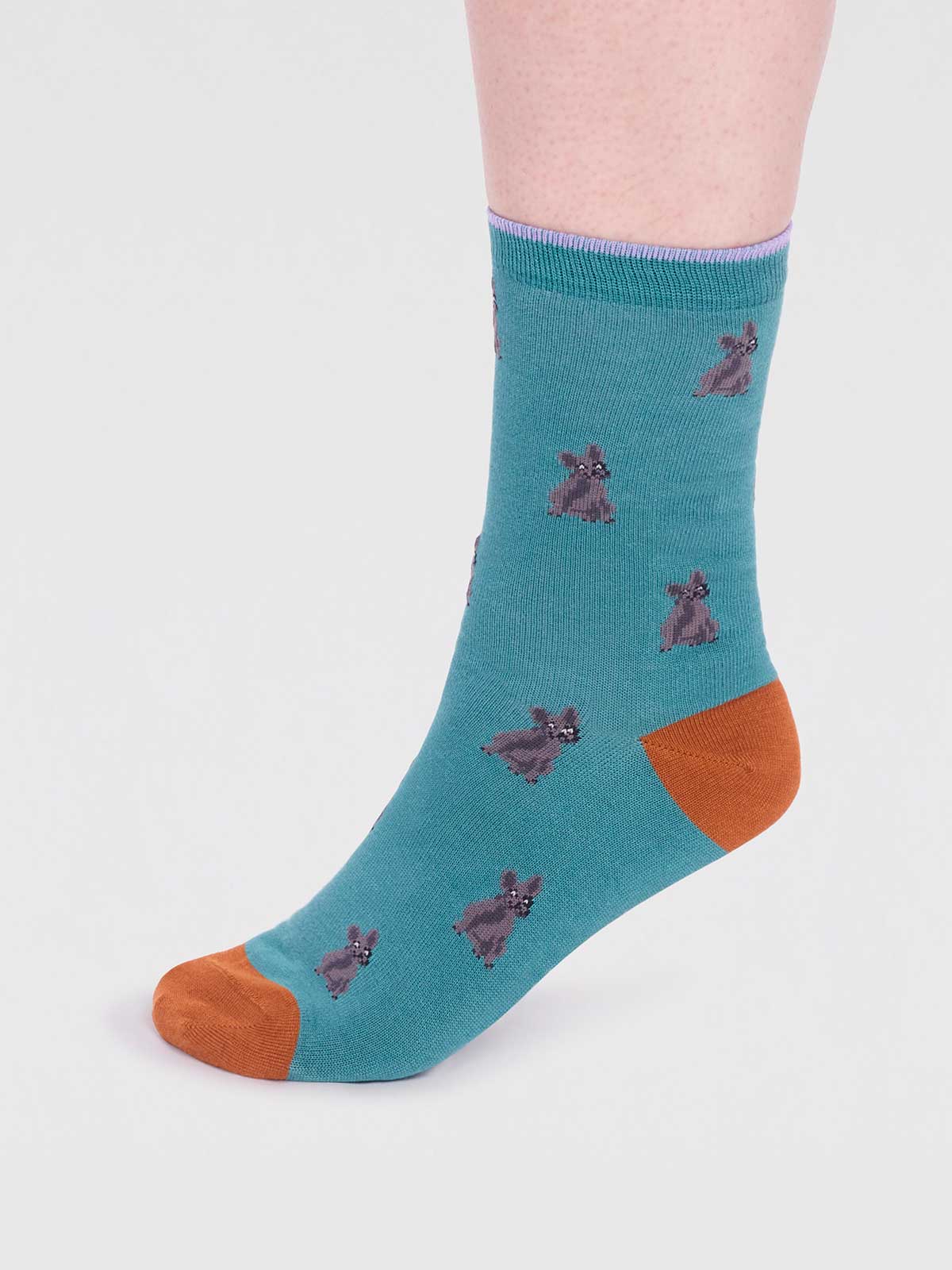 Kenna Bamboo Dog Socks - Peacock Green - Flockneti