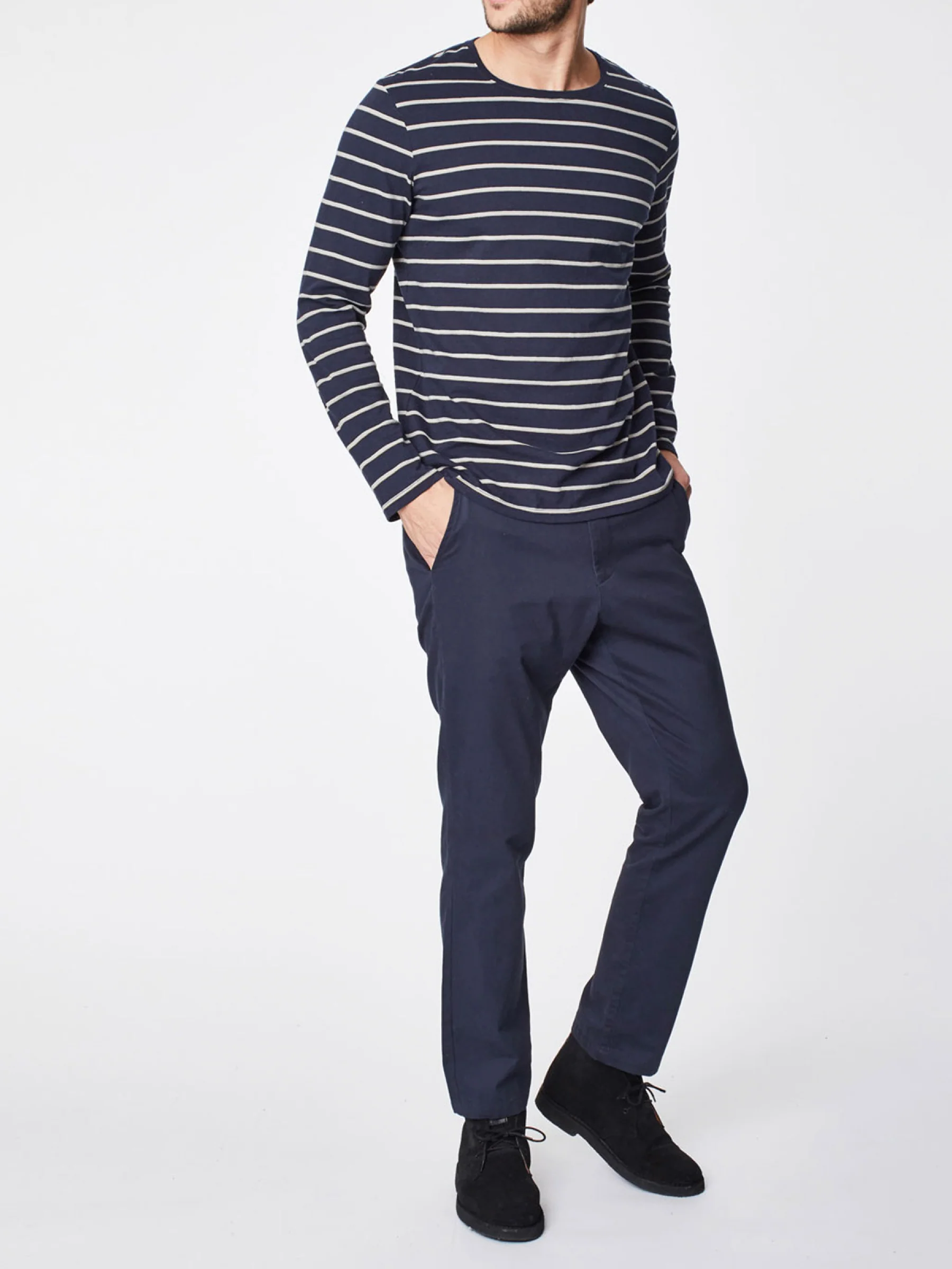 Filip Hemp Long Sleeve Striped Top - Flockneti