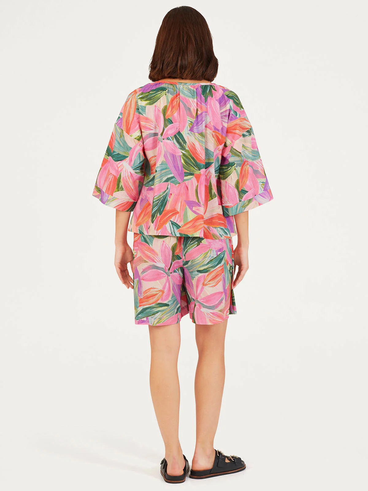 Adella Hemp Tropical Top - Multi - Flockneti