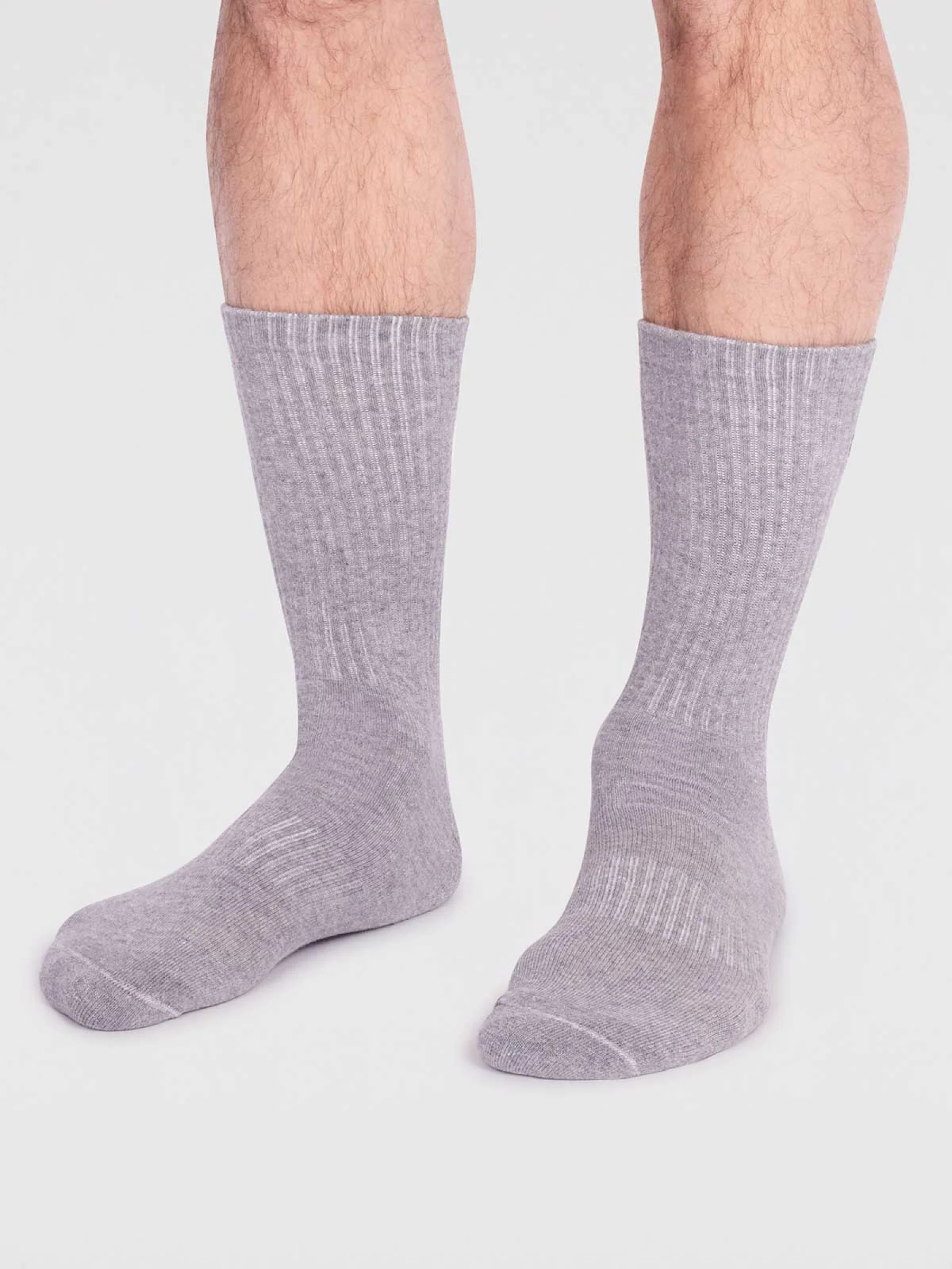Rafael Organic Cotton Sport Socks - Grey Marle - Flockneti
