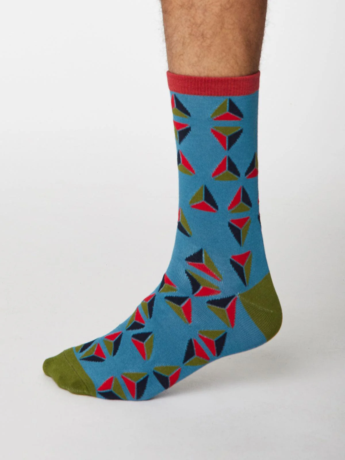 Geometrico Socks - Dusty Blue - Flockneti