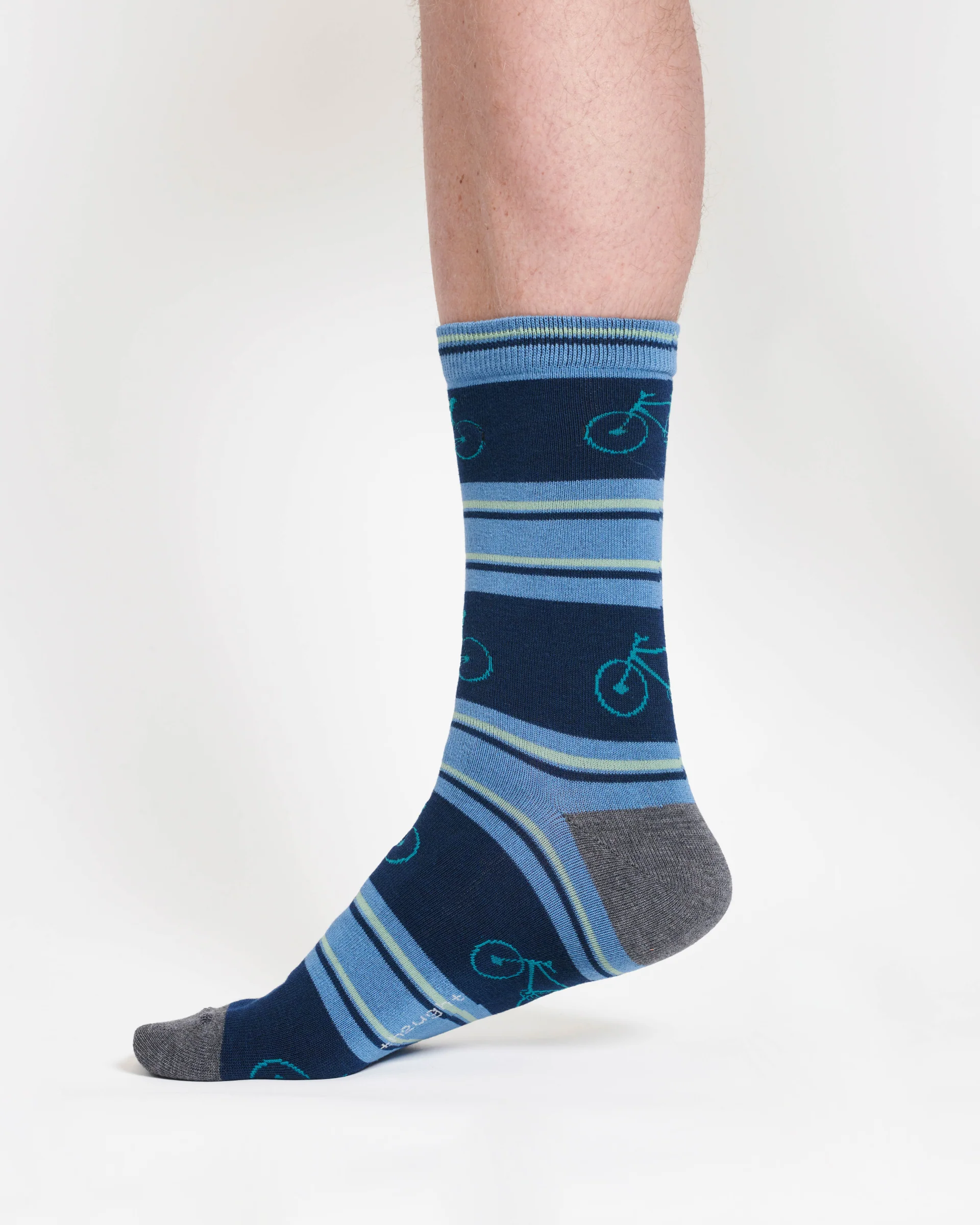 Bicycle Bamboo Gift Box of 4 Socks - Blue/Green/Navy - Flockneti